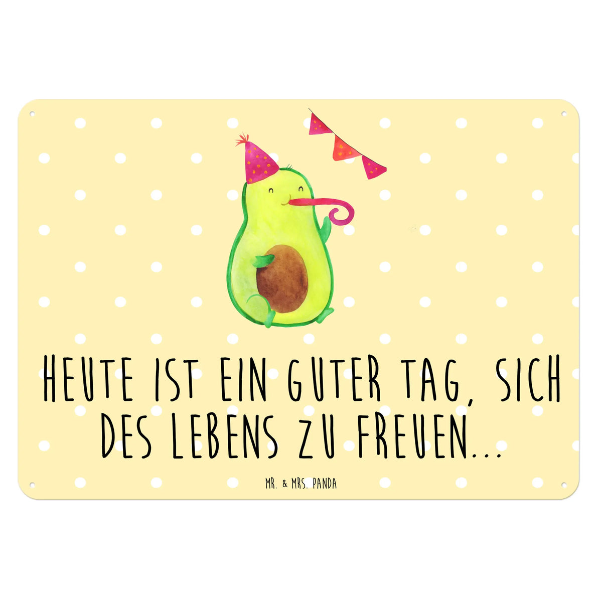 Blechschild Avocado Party