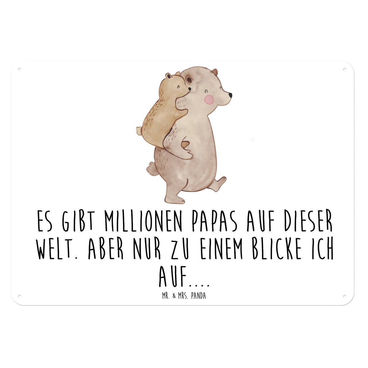 Blechschild Papa Bär