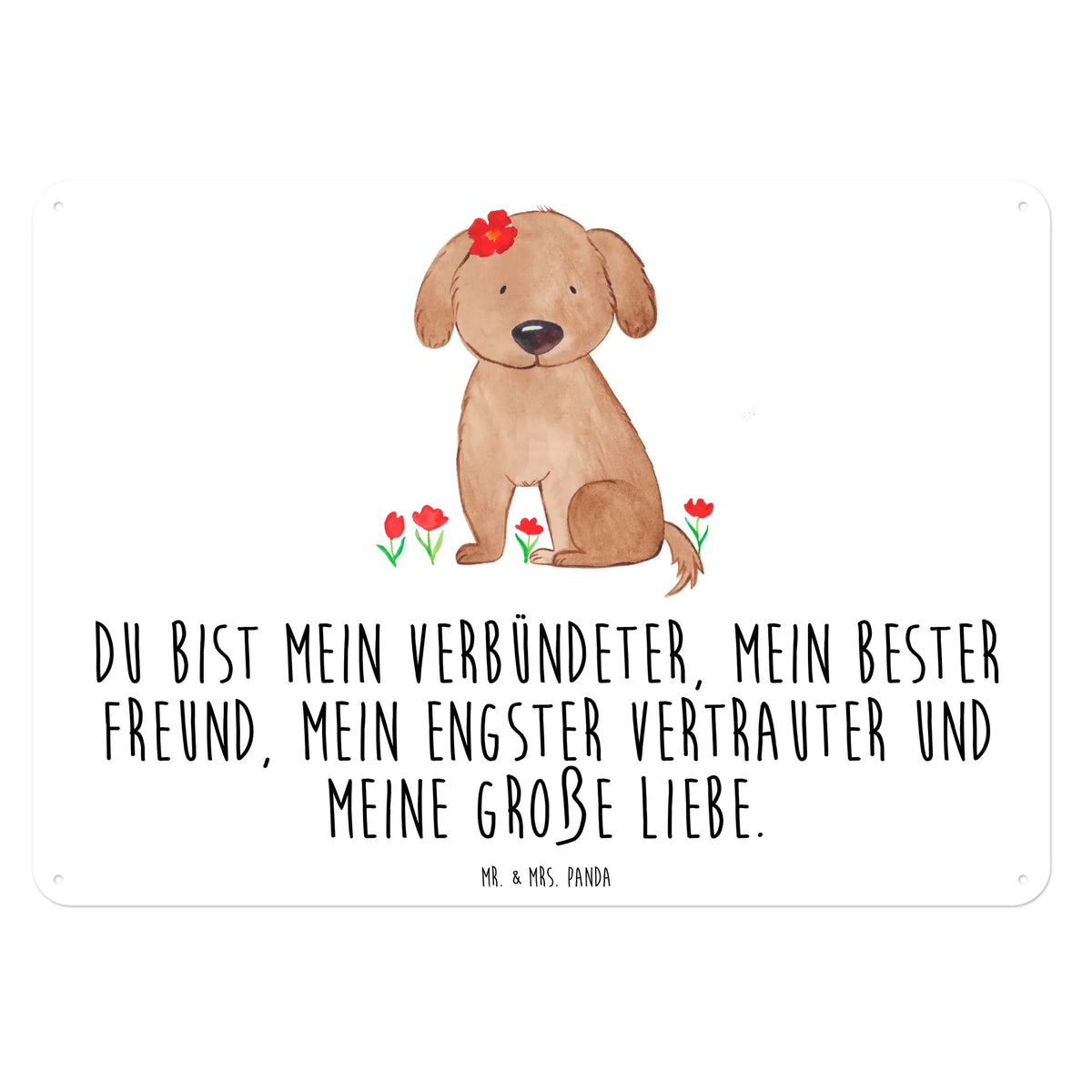 Blechschild Hund Dame