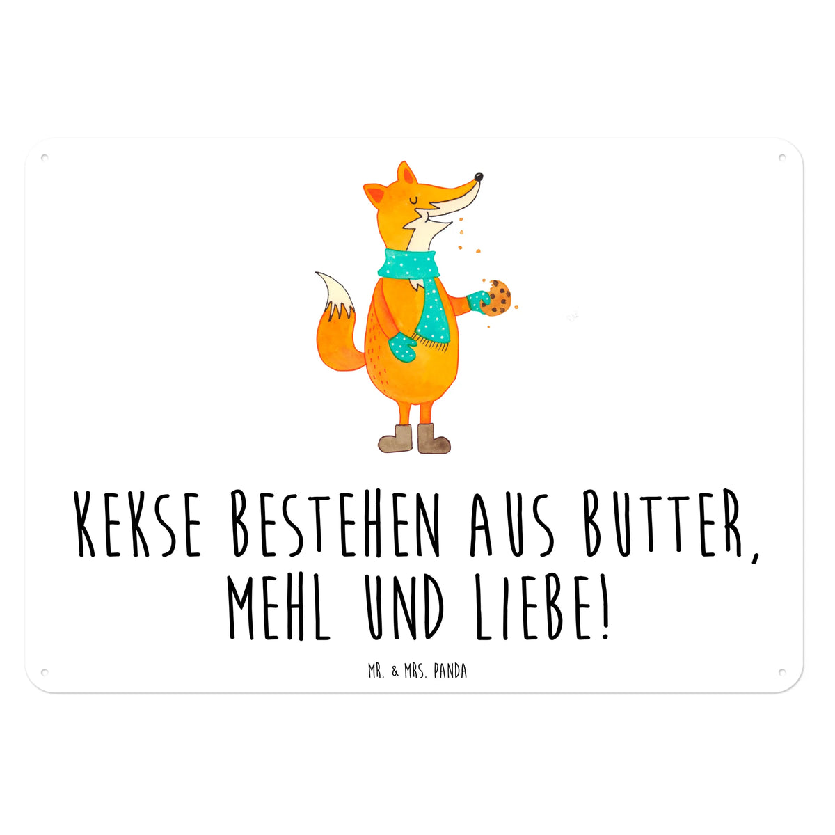 Blechschild Fuchs Keks
