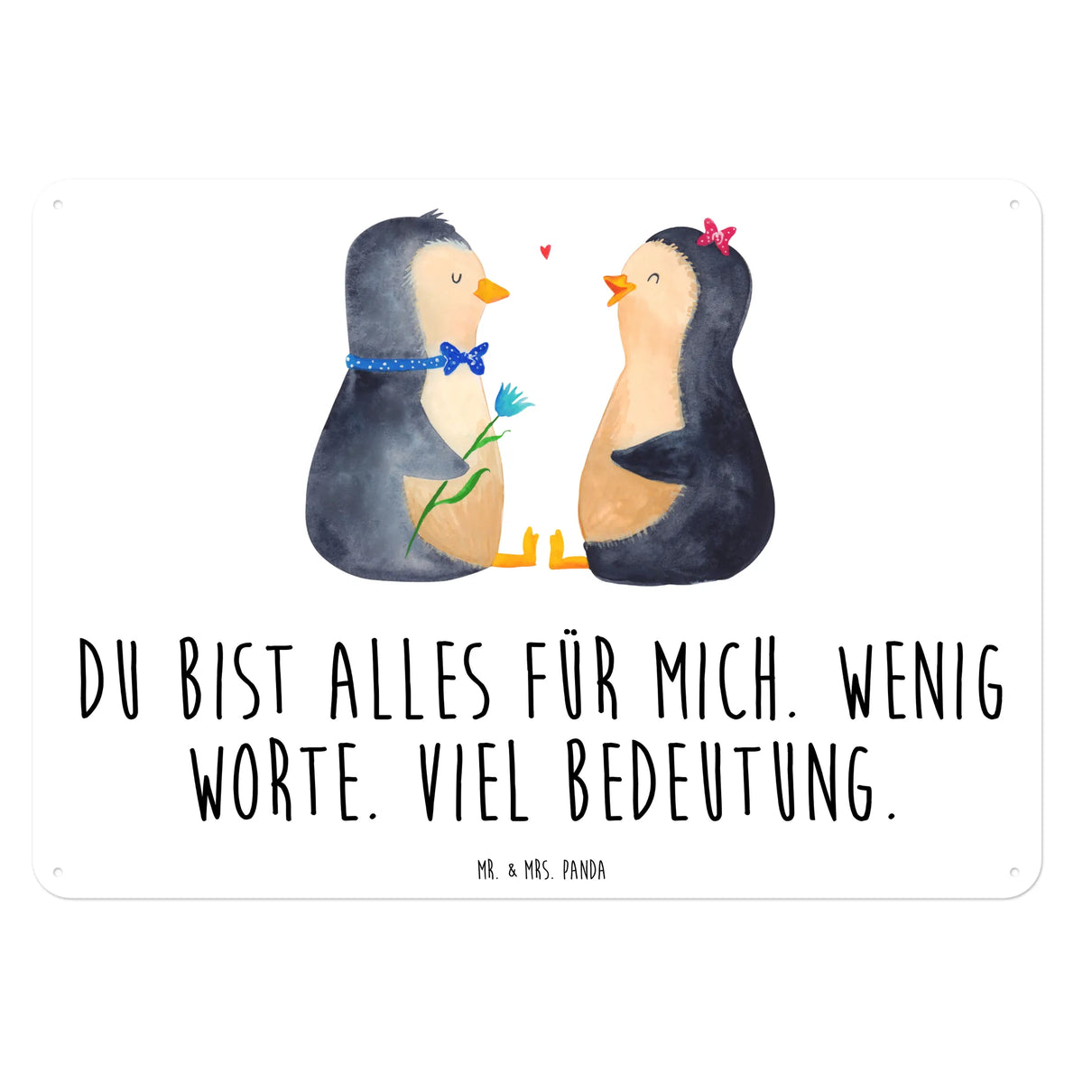 Blechschild Pinguin Pärchen