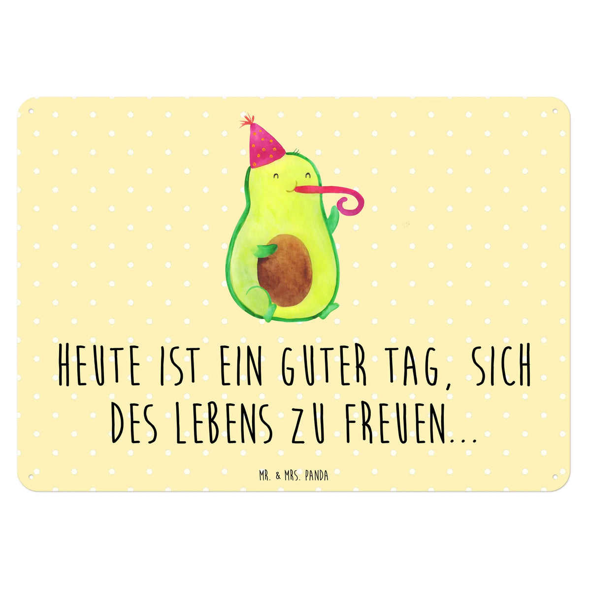 Blechschild Avocado Feier