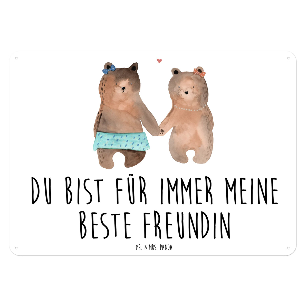 Blechschild Bär Freundin