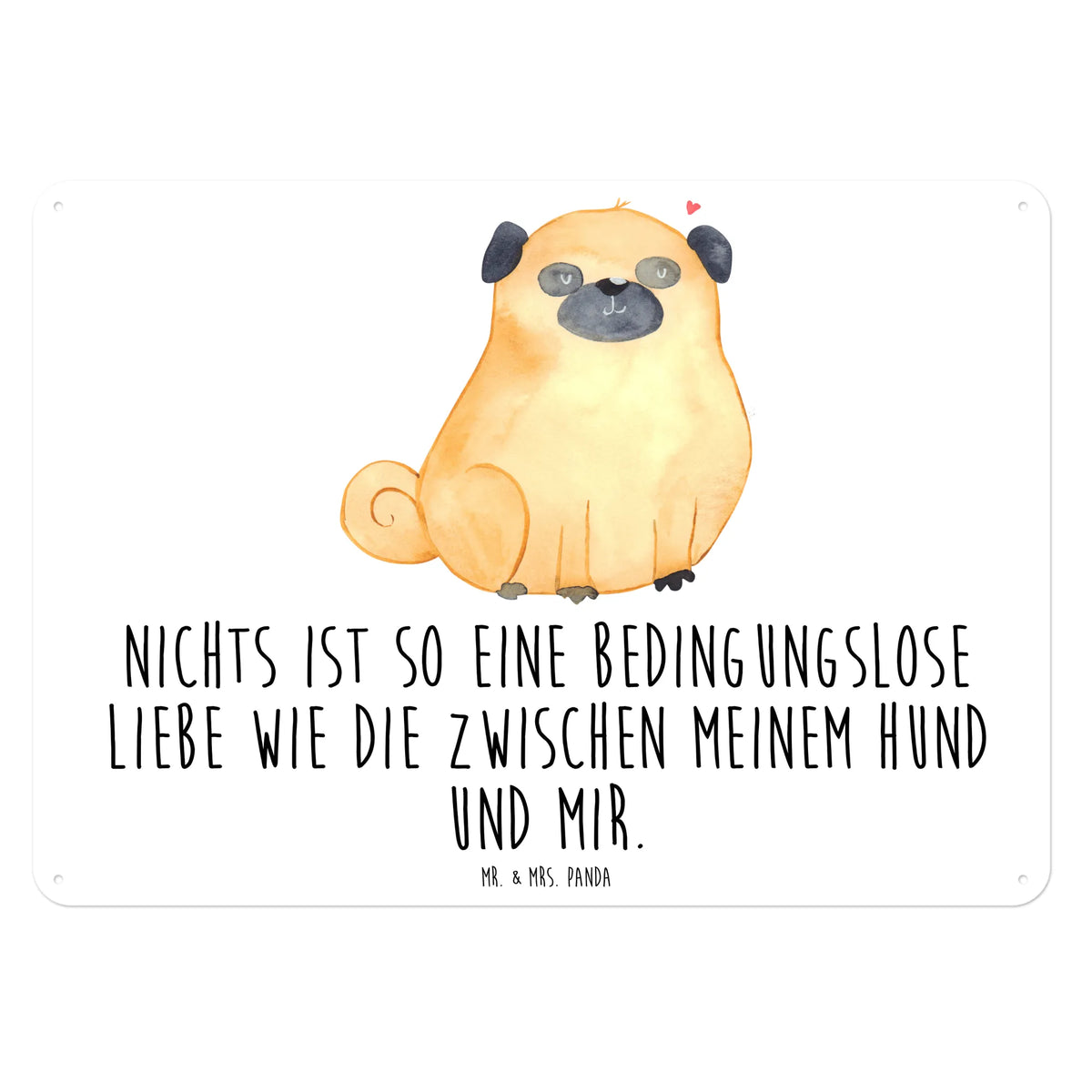 Blechschild Mops