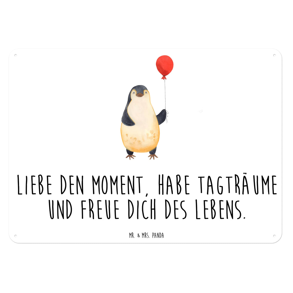 Tin sign Penguin balloon