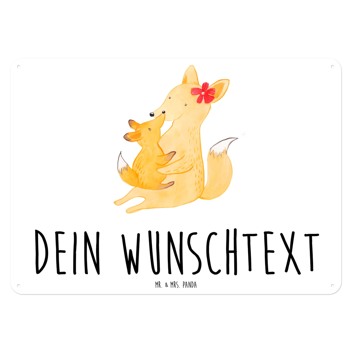 Personalized metal sign Fox mummy Father's Day, Mother's Day, favourite daughter, best daughter, present, mother, daughter