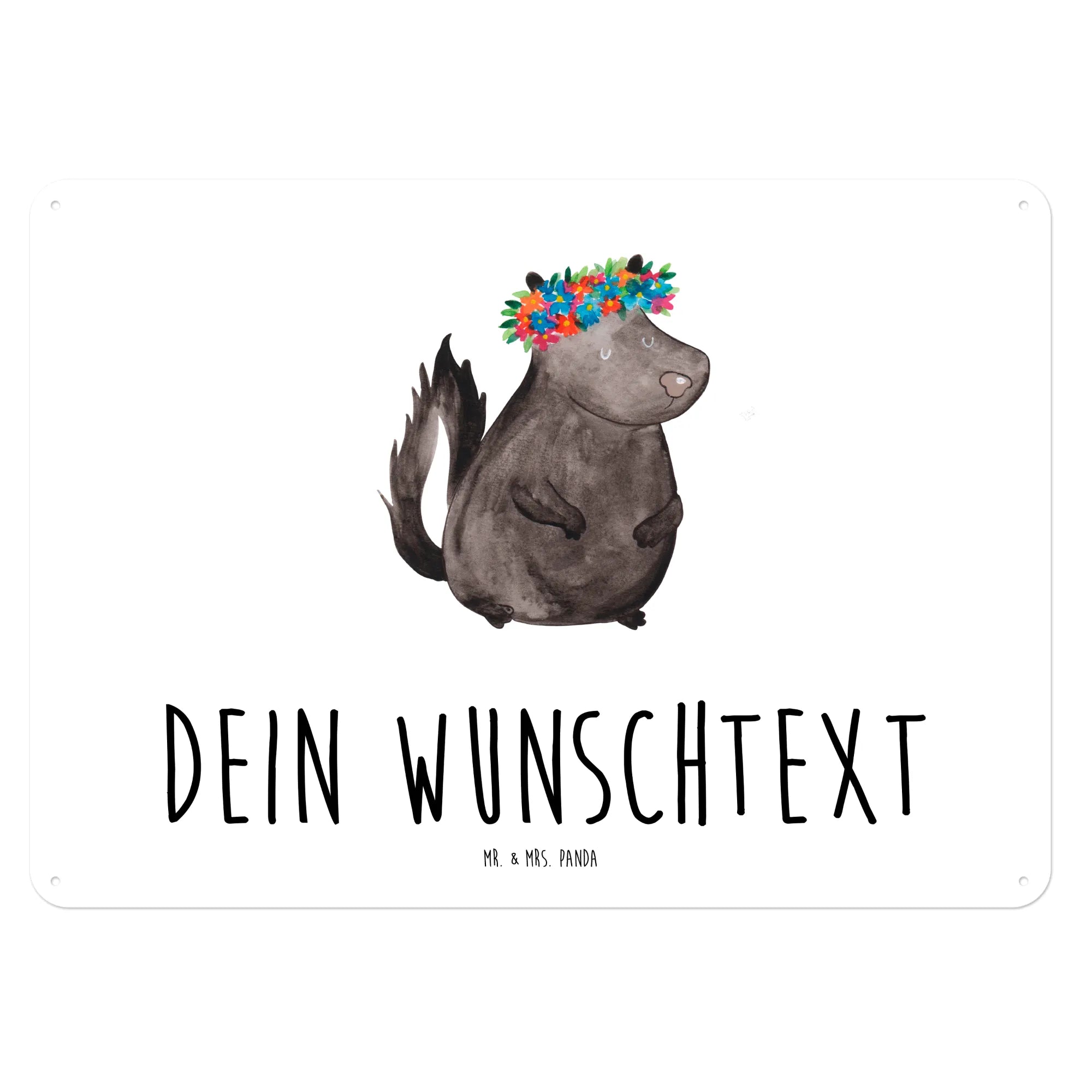 Personalized metal sign skunk Girl Stinky, Live, Wild animal, Predator, Laugh