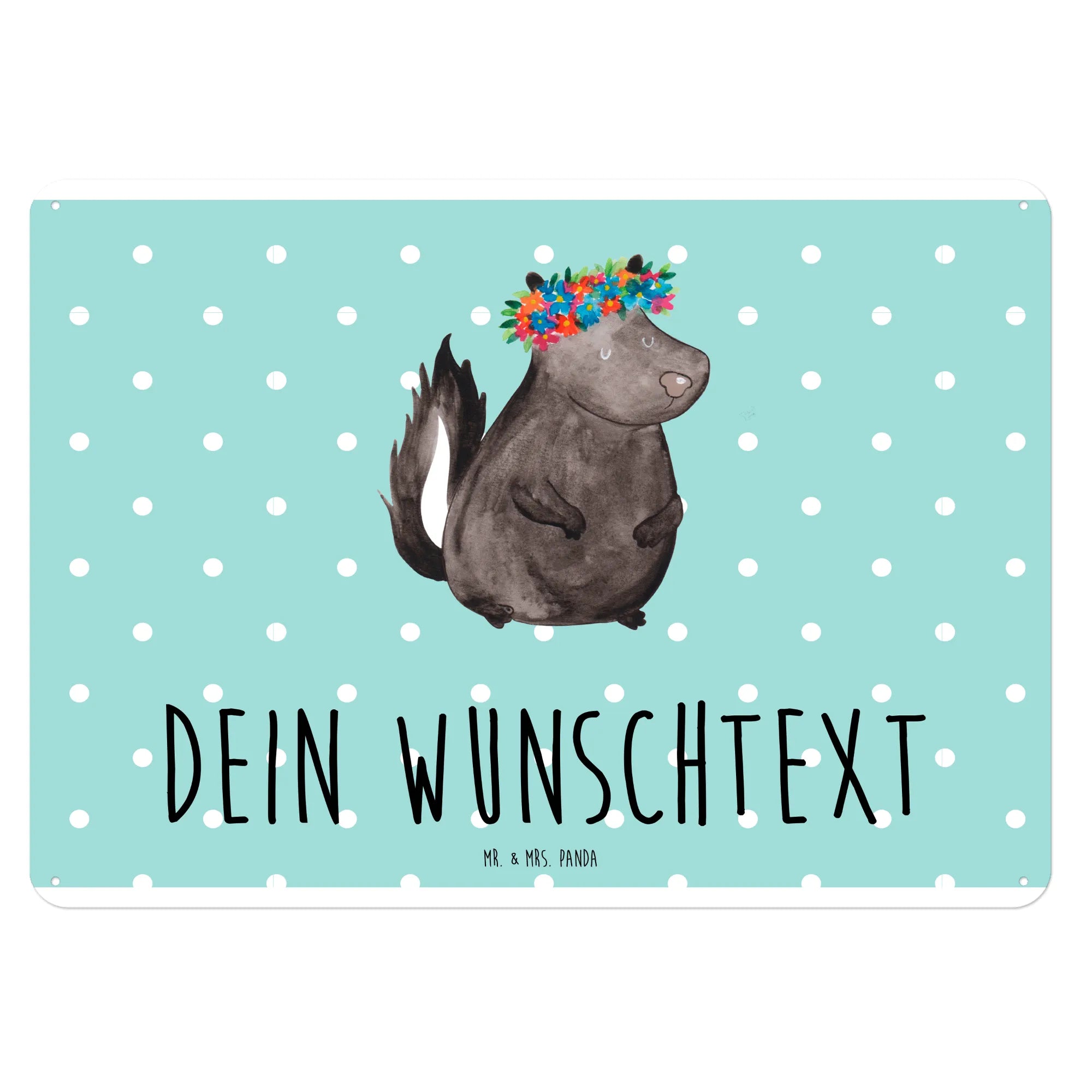 Personalized metal sign skunk Girl Stinky, Live, Wild animal, Predator, Laugh