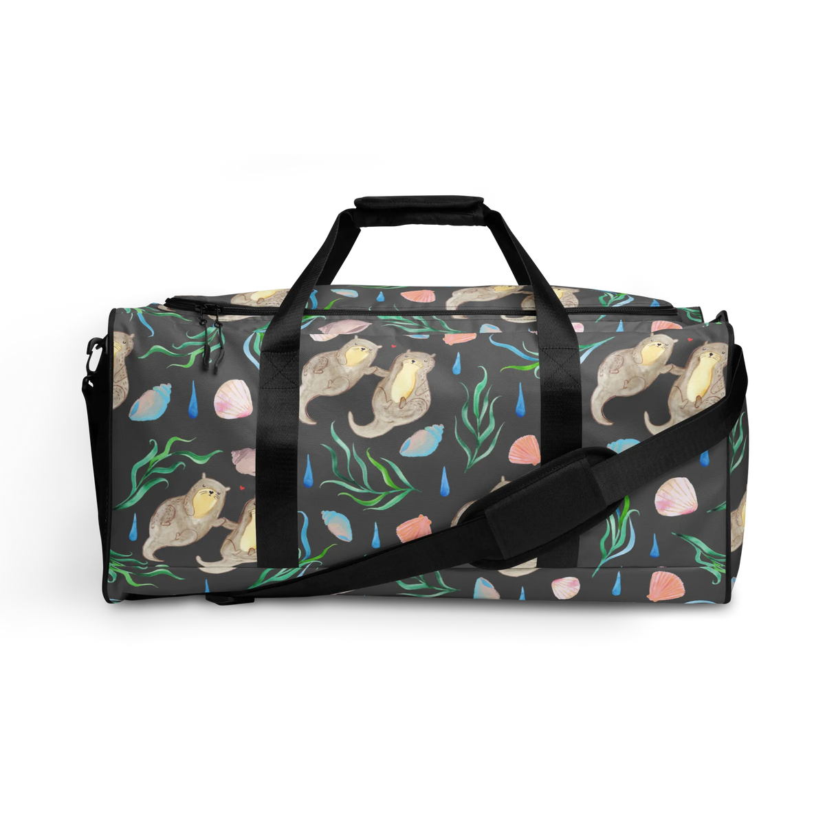 Reisetasche Otterliebe Design Reisetasche, Duffel Bag, Reisetasche Handgepäck, Weekender-Tasche, Sporttasche Herren, Sport-Bag, Herren Reisetasche, Weekender Damen, Handgepäck Reisetasche, Reisetasche groß, Tragetasche, Trainingstasche, Sporttasche Damen, Duffelbag, Weekender, Große Reisetasche, Gymtasche, Damen Reisetasche, Reisetasche Herren, Große Sporttasche, Duffle-Bag, Sport-Reisetasche, Handgepäcktasche, Sporttasche, Wochenendtasche, Reisetasche Damen, Travel-Bag, Gepäcktasche, Händchenhaltene Otter, Aquarell, Meer, Maritim, Otter, Muscheln, Beach Design