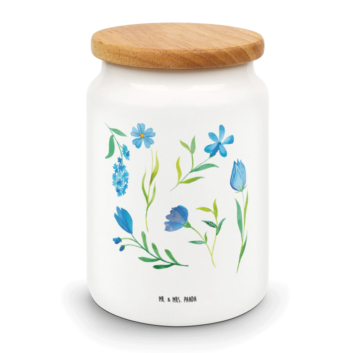Vorratsdose Sommergedanken Design leckerlidose, Biskuitdose, Keksdose, aufbewahrungsbehälter, gebäckdose, müslidose, Aufbewahrungsdose, salzdose, bonbondose, Dose, Teedose, keramikdose, Lebensmittelbehälter, zuckerdose, Kaffeedose, vorratsgefäß, Aromadose, tee behälter, Frischhaltedose, Vorratsdose, behälter, Snackdose, Vorratsbehälter, vorratsbox, Blaue Blumen, Blumen, Aquarell, Blumenmuster, Blaues Muster