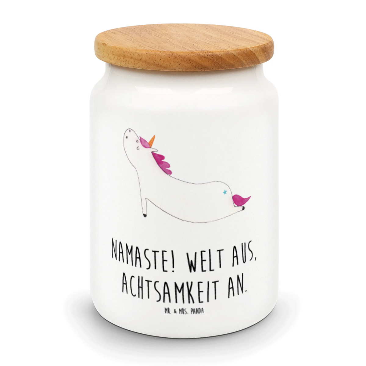 Vorratsdose Einhorn Yoga Snackdose, bonbondose, Vorratsdose, Teedose, behälter, Biskuitdose, Aufbewahrungsdose, Lebensmittelbehälter, Kaffeedose, vorratsgefäß, gebäckdose, Dose, zuckerdose, keramikdose, Keksdose, Vorratsbehälter, leckerlidose, aufbewahrungsbehälter, salzdose, vorratsbox, müslidose, tee behälter, Aromadose, Frischhaltedose, Unicorn, Einhorn, Einhörner, Einhorn Deko, Namaste, Yogamatte, Sport, Achtsamkeit, Lustig, Yoga, Süß, Witzig, Entspannung, Joga