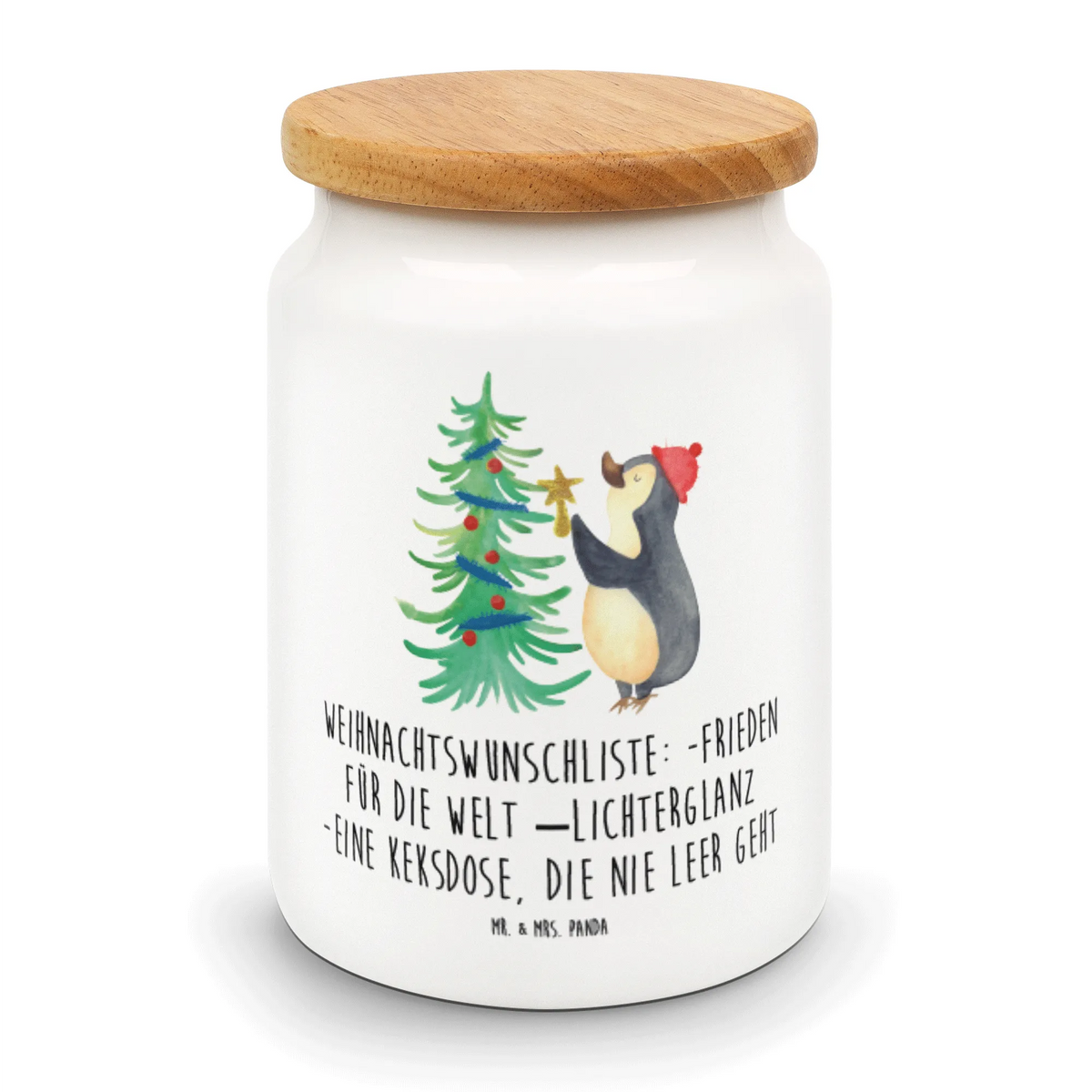 Vorratsdose Pinguin Weihnachtsbaum Frischhaltedose, Snackdose, Aromadose, Teedose, tee behälter, vorratsgefäß, vorratsbox, keramikdose, aufbewahrungsbehälter, Aufbewahrungsdose, Keksdose, leckerlidose, zuckerdose, Vorratsdose, gebäckdose, müslidose, Vorratsbehälter, Dose, Biskuitdose, behälter, Lebensmittelbehälter, salzdose, Kaffeedose, bonbondose, Weihnachten, Winter, Weihnachtsdeko, Nikolaus, Advent, Heiligabend, Wintermotiv, Pinguin