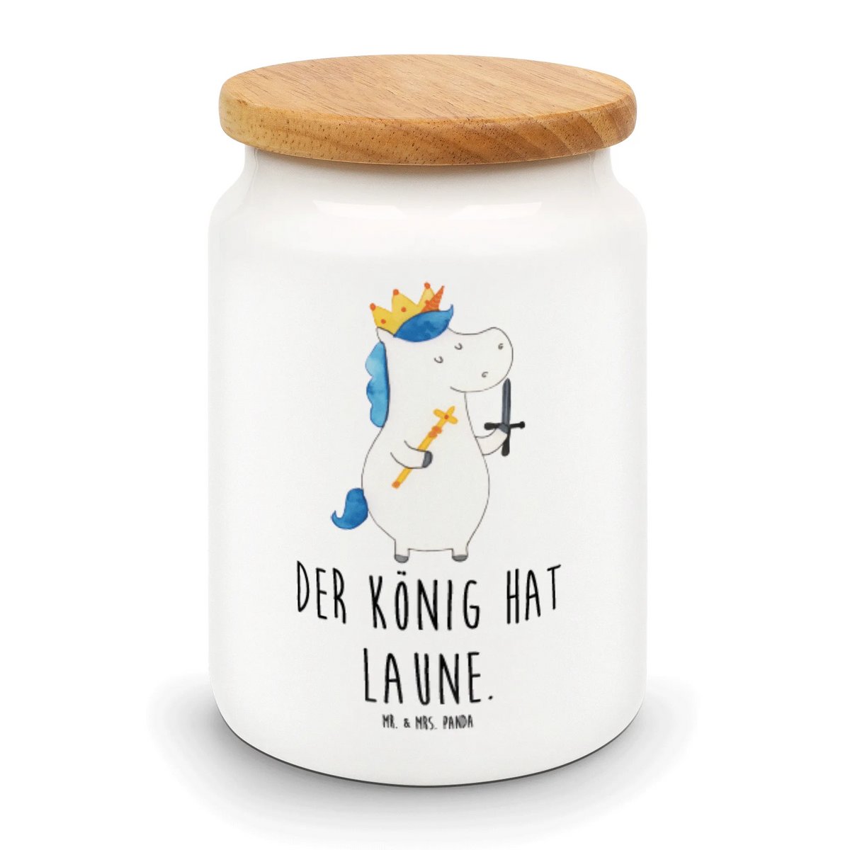 Vorratsdose Einhorn König mit Schwert Frischhaltedose, salzdose, müslidose, Kaffeedose, leckerlidose, keramikdose, zuckerdose, Aufbewahrungsdose, tee behälter, vorratsbox, Vorratsdose, Biskuitdose, Teedose, gebäckdose, Aromadose, aufbewahrungsbehälter, Snackdose, behälter, Dose, Vorratsbehälter, bonbondose, vorratsgefäß, Lebensmittelbehälter, Keksdose, Unicorn, Einhorn, Einhörner, Einhorn Deko, König, Mittelalter, Ritter
