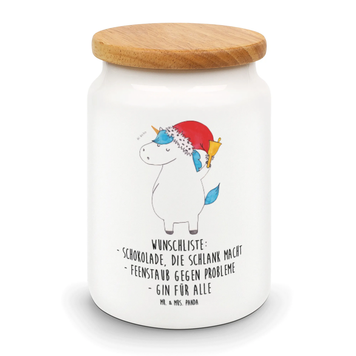 Vorratsdose Einhorn Weihnachtsmann zuckerdose, Vorratsbehälter, Aromadose, salzdose, behälter, keramikdose, Aufbewahrungsdose, vorratsgefäß, Vorratsdose, aufbewahrungsbehälter, bonbondose, Keksdose, Lebensmittelbehälter, Biskuitdose, müslidose, tee behälter, Snackdose, vorratsbox, Dose, leckerlidose, gebäckdose, Teedose, Frischhaltedose, Kaffeedose, Unicorn, Einhorn, Einhörner, Einhorn Deko, Schoki, Wunschzettel, Weihnachtsmann, Wunschliste, Feenstaub, Nikolaus, Weihnachten, Gin, Schokolade