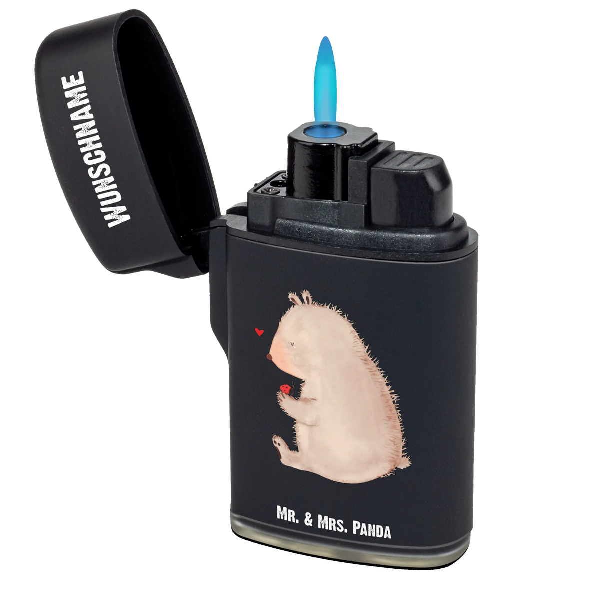 Personalisiertes Feuerzeug Bär Marienkäfer Feuerzeug mit Name, Gasfeuerzeug personalisiert, Personalisierbares Feuerzeug, Feuerzeug Personalisiert, Personalisiertes Feuerzeug, Individuelles Feuerzeug, Teddy, Bär, Teddybär, Motivation, Liebe, Das Leben Ist schön, Marienkäfer, Freiheit