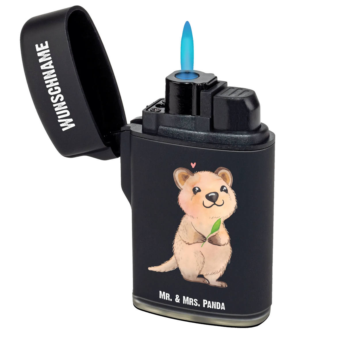 Personalised lighter Quokka Happy Gasfeuerzeug personalisiert, Individuelles Feuerzeug, Personalisierbares Feuerzeug, Feuerzeug Personalisiert, Feuerzeug mit Name, Personalisiertes Feuerzeug, Lustige Sprüche, Tiere, Tiermotive, Gute Laune, Dinge Erledigen, Verschieben, Niedliches Tier, Aufschieberitis, Lustiger Spruch, Quokka