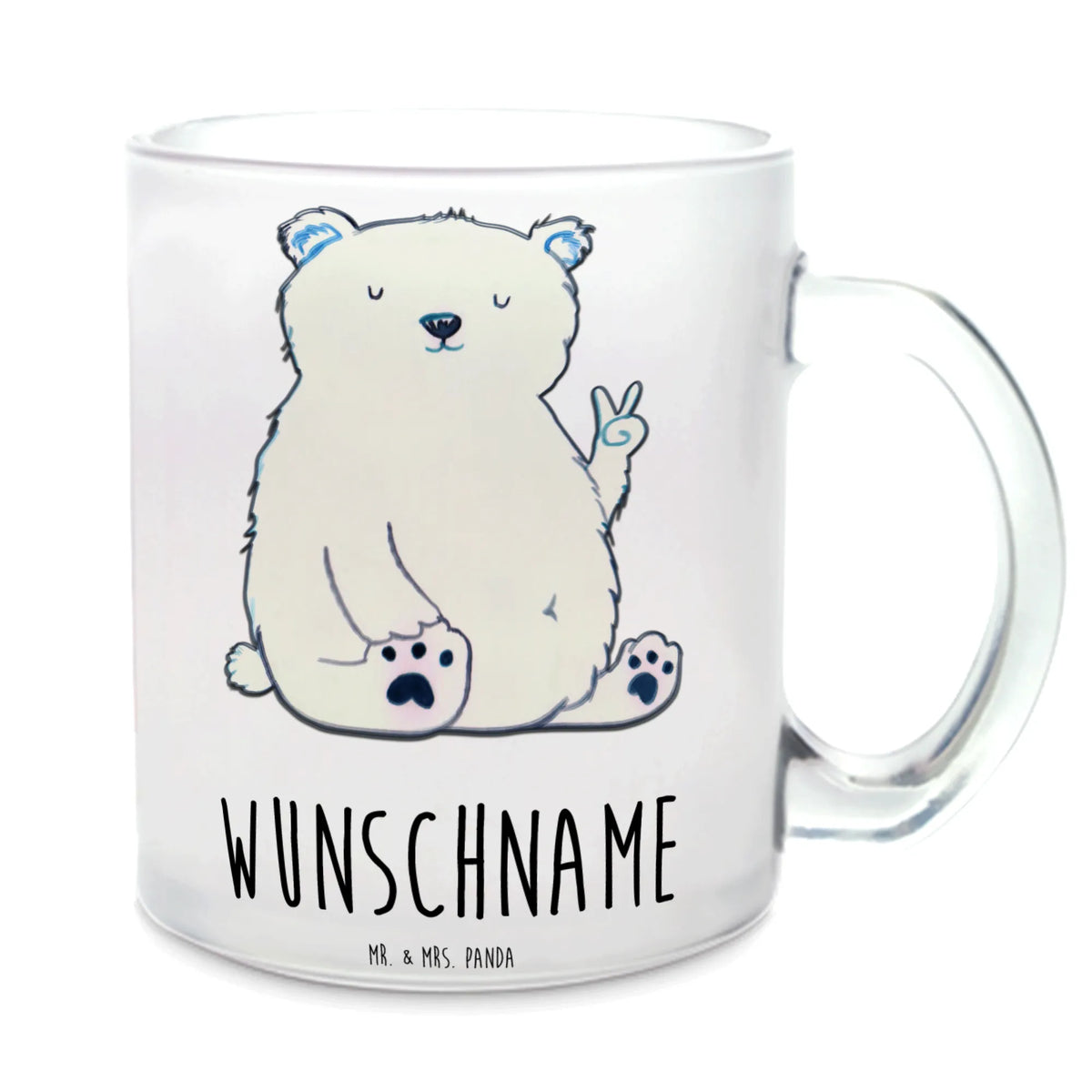 Personalisierte Teetasse Eisbär Faul