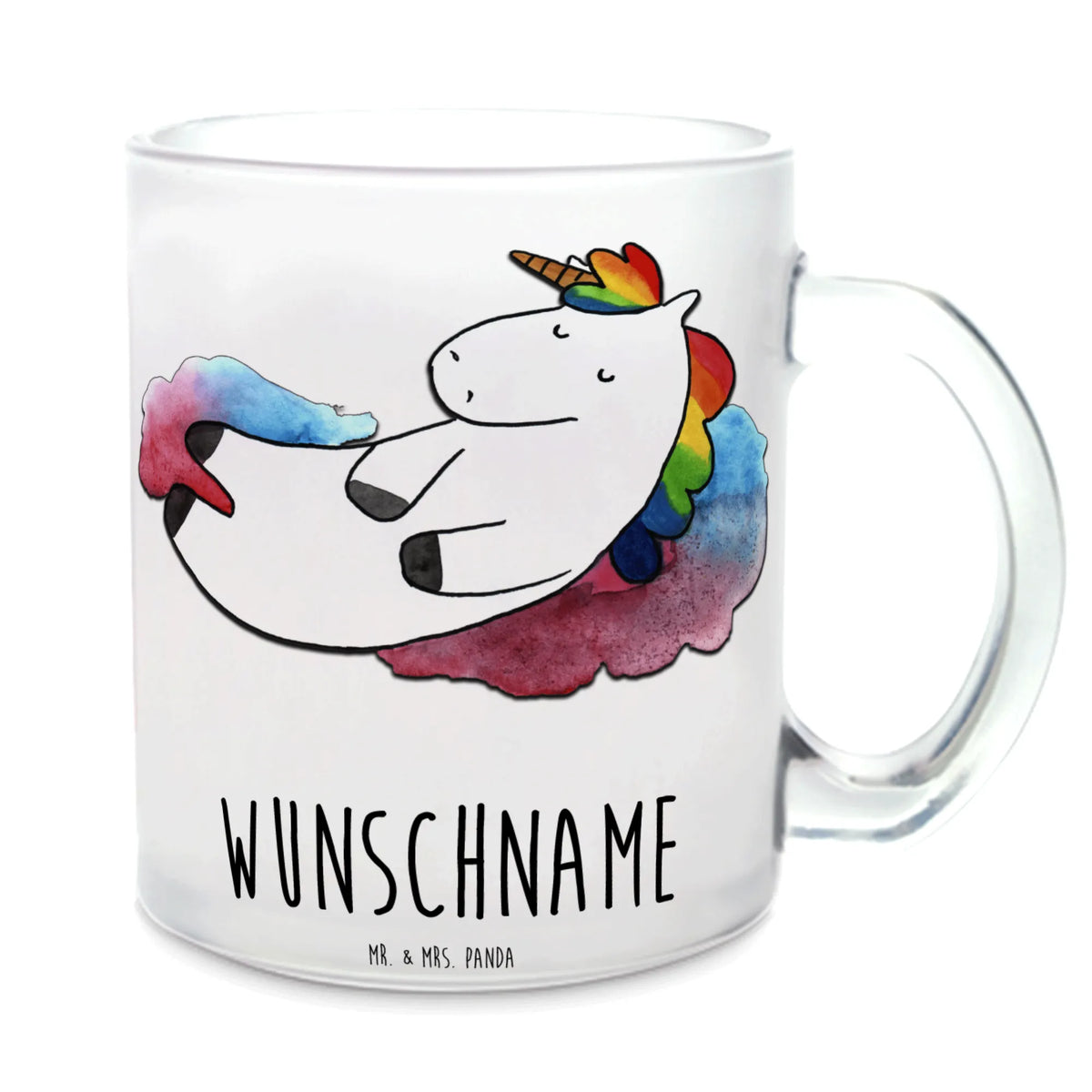 Personalisierte Teetasse Einhorn Wolke 7