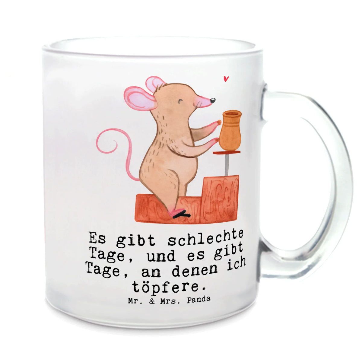 Teetasse Maus Töpfern Motivtasse, Kakaotasse, getränkebecher, Häferl, Pott, Henkelbecher, glastasse, Henkeltasse, getränkeglas, Tee Tasse, Teetasse Glas, Haferl, Teetasse, Glas Teebecher, Trinkglas, Teetasse aus Glas, Teeglas, Glasbecher, Geschenk, Schenken, Sport, Sportart, Hobby, Danke, Dankeschön, Auszeichnung, Gewinn, Sportler, Töpferei, Töpferkurs, Töpfern