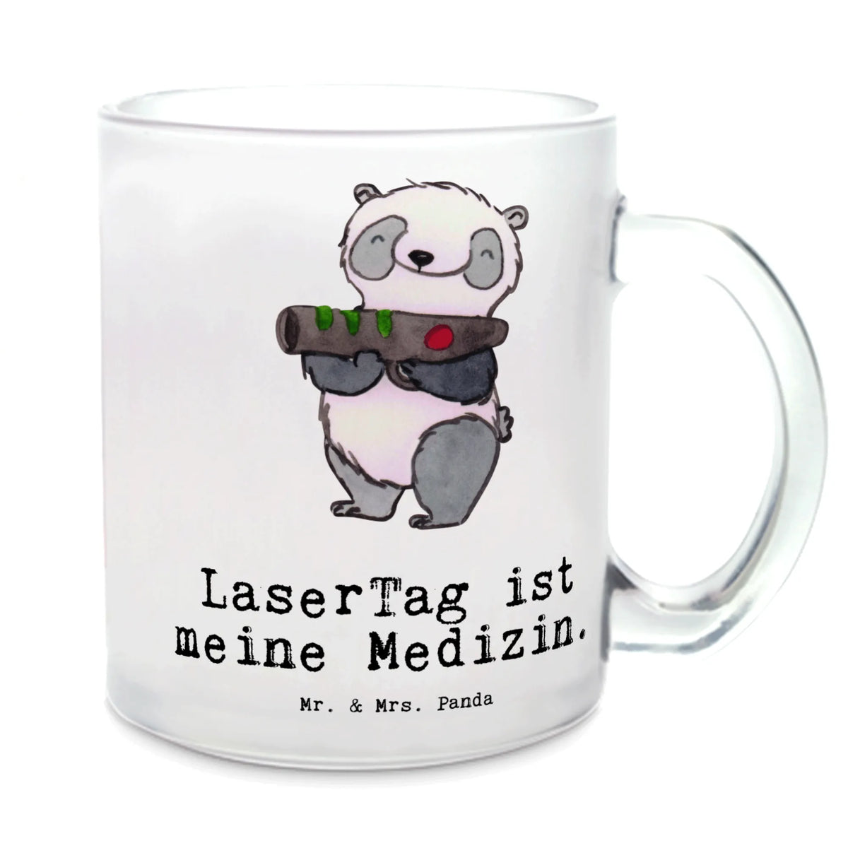 Teetasse Panda LaserTag Motivtasse, Kakaotasse, getränkeglas, Teetasse aus Glas, Glas Teebecher, Henkeltasse, Henkelbecher, Trinkglas, glastasse, Häferl, Teeglas, Glasbecher, getränkebecher, Tee Tasse, Teetasse Glas, Teetasse, Haferl, Pott, Geschenk, Schenken, Sport, Sportart, Hobby, Danke, Dankeschön, Auszeichnung, Gewinn, Sportler, Lasertag, Lasergame Zentrum