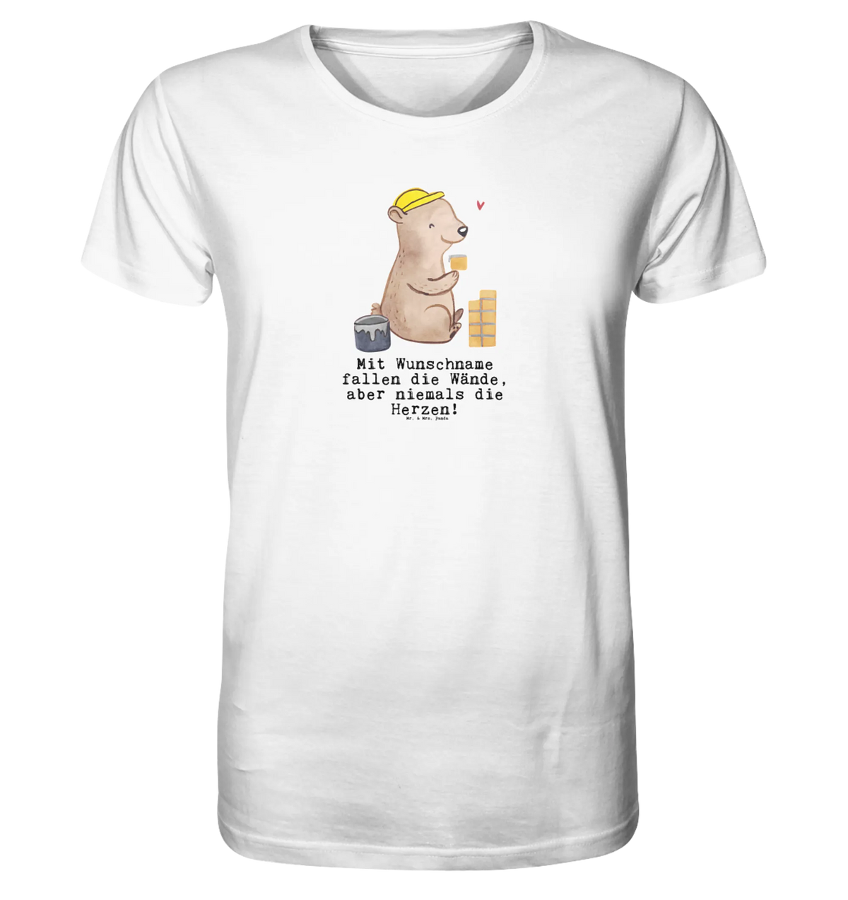 Personalisiertes Shirt Herren Maurer Herz Shirt, T-Shirt, T-Shirt mit Spruch, Tshirt, Jubiläum, Geschenk, Danke, Dankeschön, Beruf, Ausbildung, Abschied, Rente, Kollege, Kollegin, Arbeitskollege, Schenken, Mitarbeiter, Firma, Maurer, Handwerker, Maurerbetrieb, Gesellenprüfung, Maurermeister