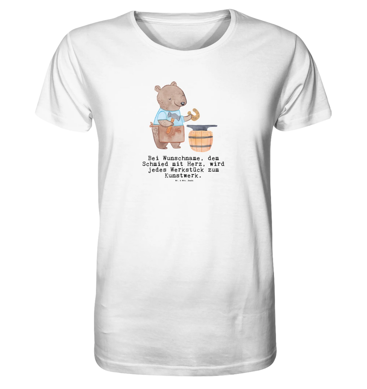 Personalisiertes Shirt Herren Schmied Herz T-Shirt, Tshirt, Shirt, T-Shirt mit Spruch, Jubiläum, Geschenk, Danke, Dankeschön, Beruf, Ausbildung, Abschied, Rente, Kollege, Kollegin, Arbeitskollege, Schenken, Mitarbeiter, Firma