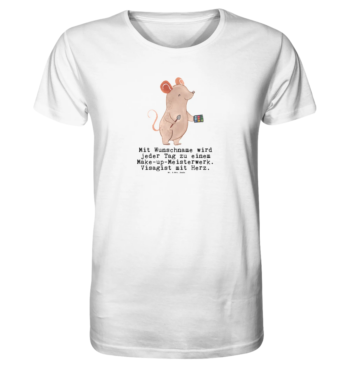 Personalisiertes Shirt Herren Visagist Herz T-Shirt, T-Shirt mit Spruch, Shirt, Tshirt, Jubiläum, Geschenk, Danke, Dankeschön, Beruf, Ausbildung, Abschied, Rente, Kollege, Kollegin, Arbeitskollege, Schenken, Mitarbeiter, Firma, Eröffnung, Maskenbildner, Kosmetiker, Make Up Artist, Kosmetikstudio, Visagist, Beauty Salon