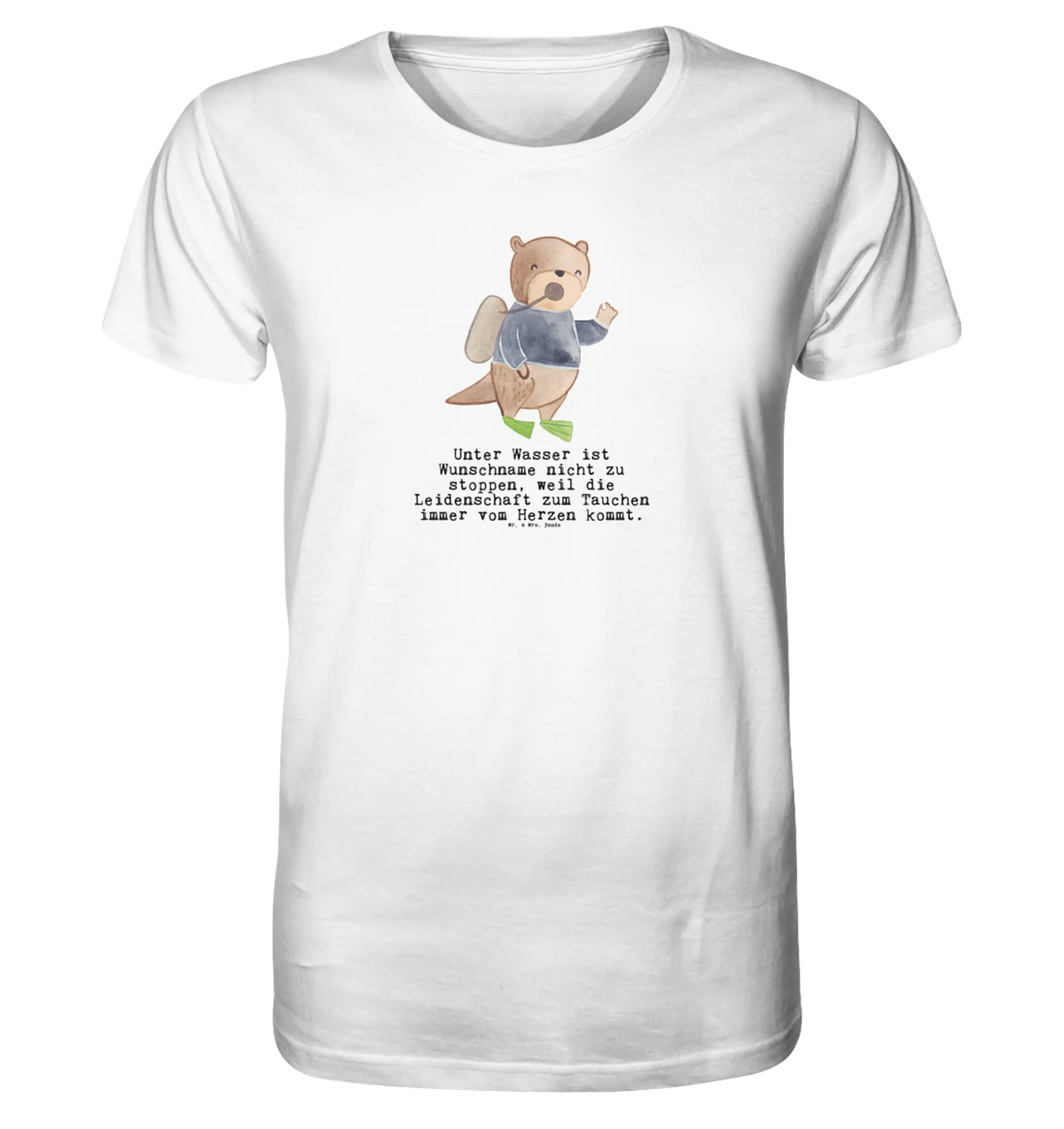 Personalisiertes Shirt Herren Taucher Herz T-Shirt, Shirt, T-Shirt mit Spruch, Tshirt, Jubiläum, Geschenk, Danke, Dankeschön, Beruf, Ausbildung, Abschied, Rente, Kollege, Kollegin, Arbeitskollege, Schenken, Mitarbeiter, Firma