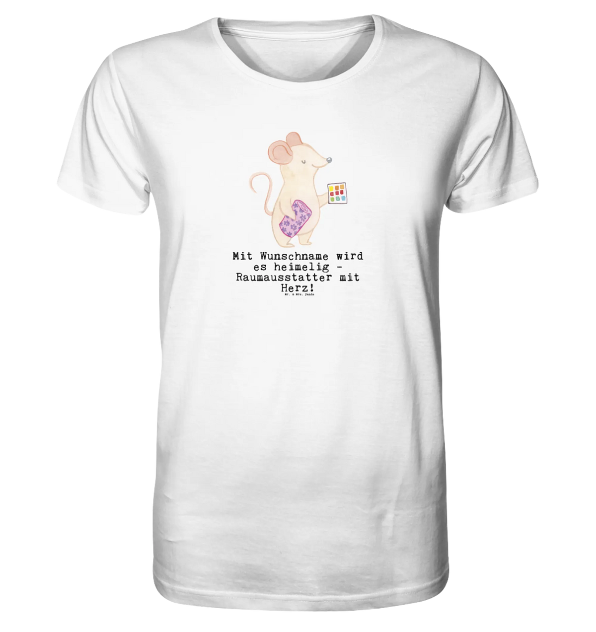 Personalisiertes Shirt Herren Raumausstatter Herz T-Shirt mit Spruch, T-Shirt, Shirt, Tshirt, Jubiläum, Geschenk, Danke, Dankeschön, Beruf, Ausbildung, Abschied, Rente, Kollege, Kollegin, Arbeitskollege, Schenken, Mitarbeiter, Firma