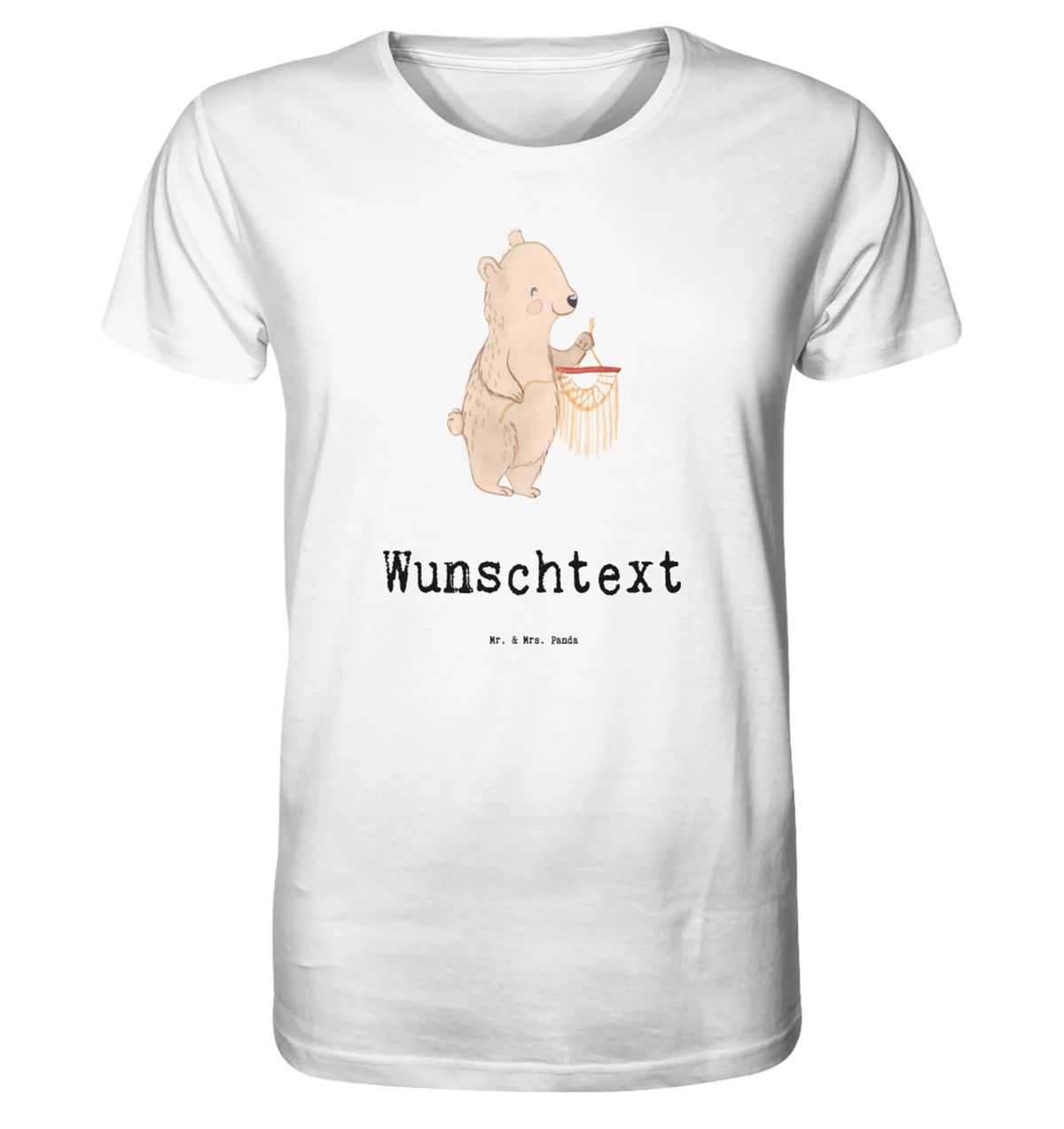 Personalisiertes Shirt Herren Bär Makramee T-Shirt, Tshirt, T-Shirt mit Spruch, Shirt, Hobby, Auszeichnung, Sportart, Gewinn, Danke, Dankeschön, Sportler, Sport, Schenken, Geschenk, Basteln mit Makramee, Makramee, Basteln