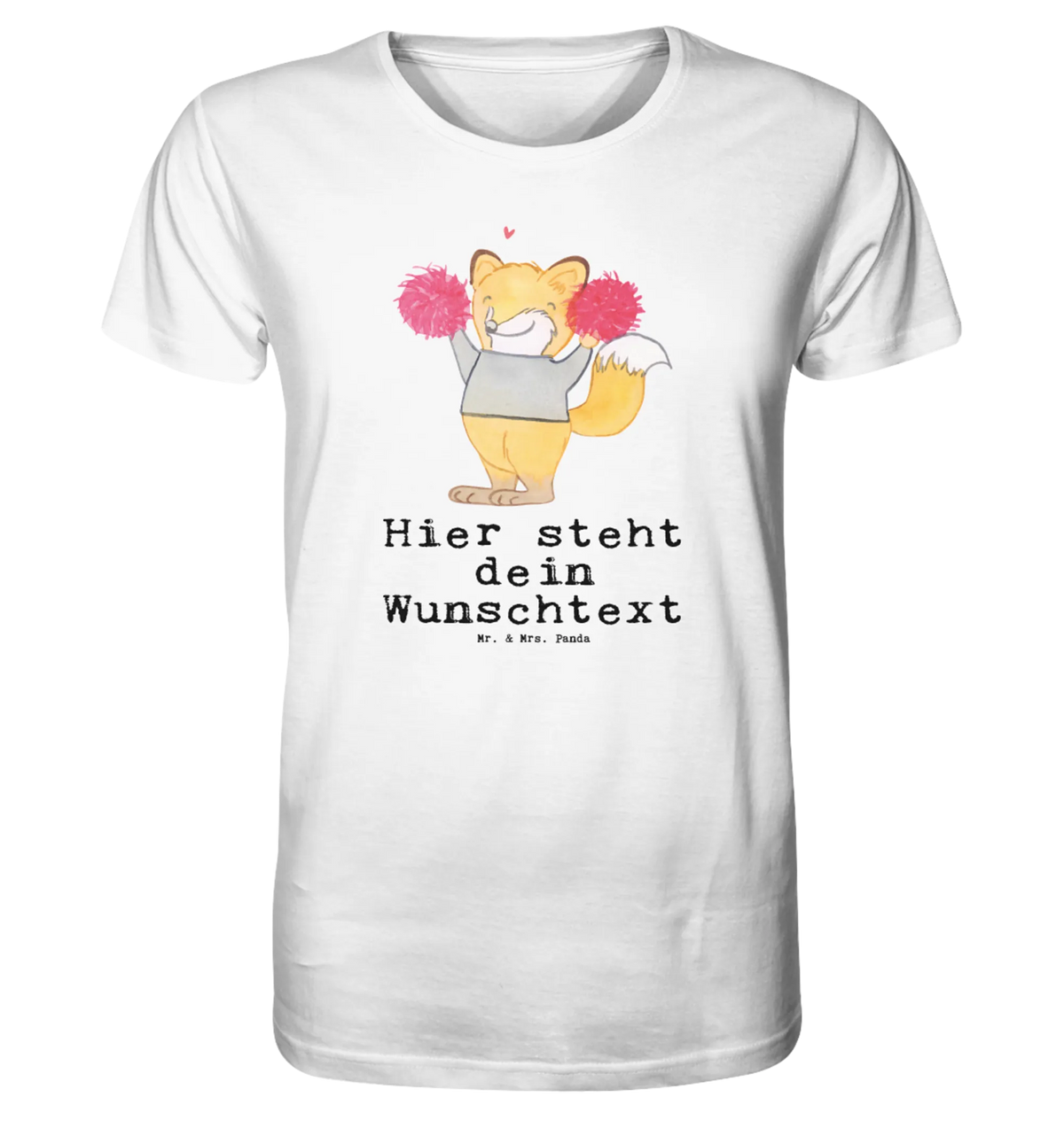 Personalisiertes Shirt Herren Fuchs Cheerleader Shirt, T-Shirt, T-Shirt mit Spruch, Tshirt, Hobby, Auszeichnung, Sportart, Gewinn, Danke, Dankeschön, Sportler, Sport, Schenken, Geschenk, Turniere, Turn Club, Cheerleader, Cheerleading, Turnen