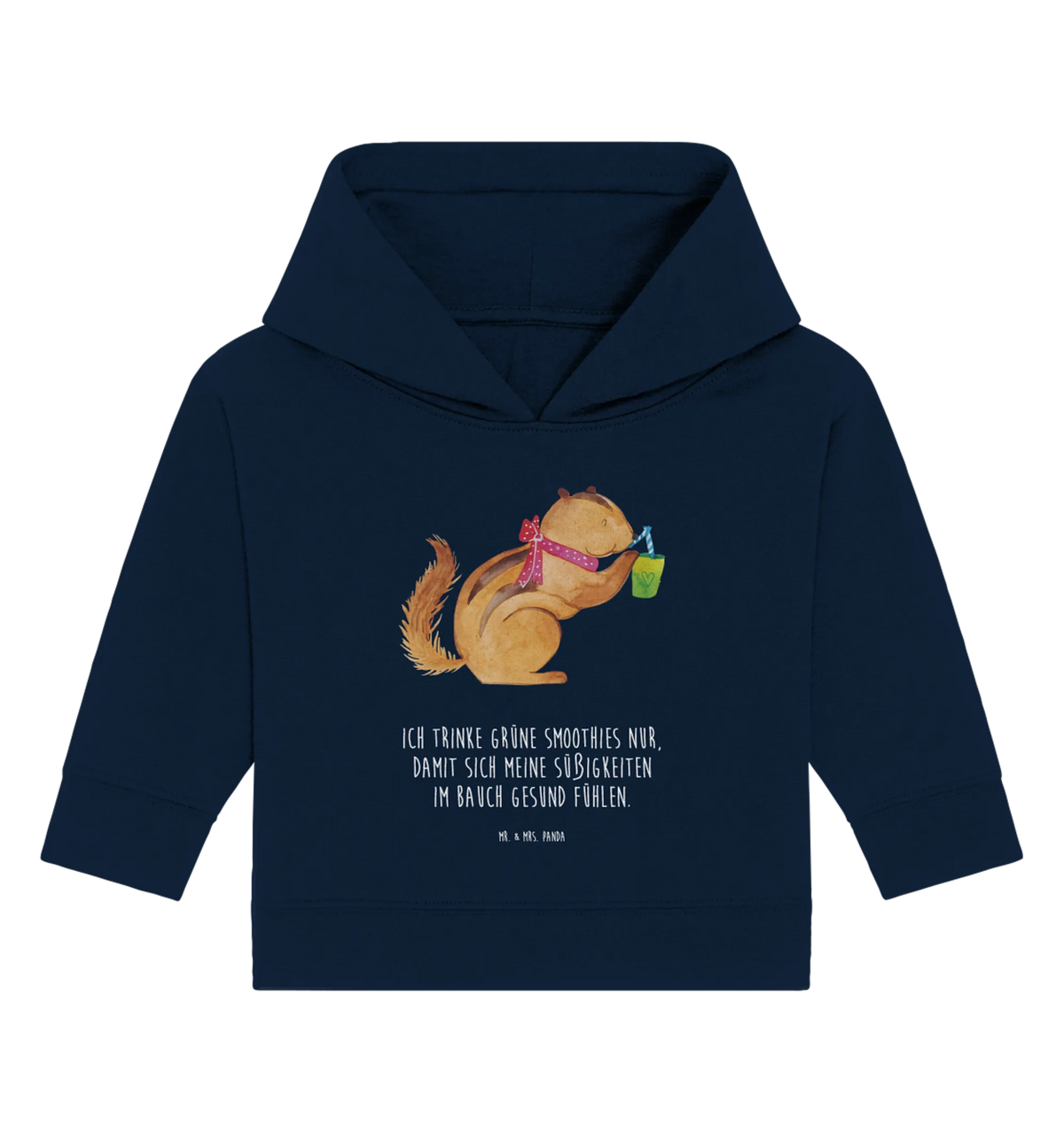 Organic Baby Hoodie Eichhörnchen Smoothie Baby Hoodie, Baby Kapuzenshirt, Baby Kapuzensweatshirt, Tiermotive, Lustige Sprüche, Tiere, Gute Laune, Streifenhörnchen, Eichhörnchen, Diät, Green Smoothies, Abnehmen