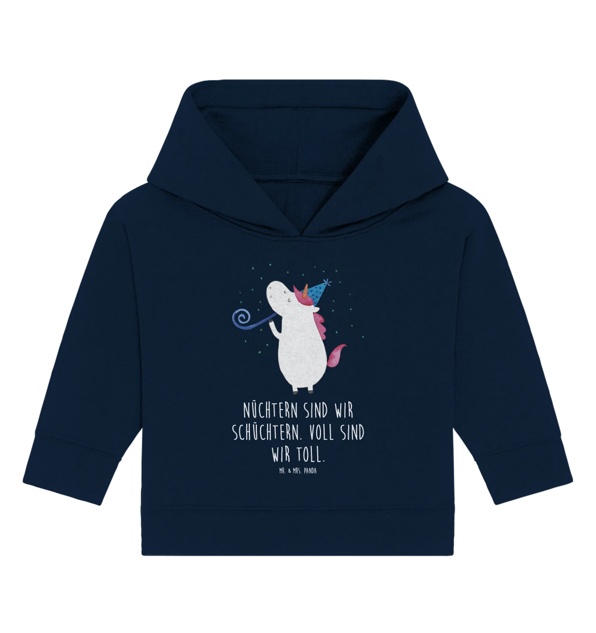 Organic Baby Hoodie Einhorn Party Baby Hoodie, Baby Kapuzensweatshirt, Baby Kapuzenshirt, Unicorn, Einhörner, Einhorn, Einhorn Deko, Club, Fest, Party, Geburtstag, Feier, Konfetti, Alkohol, Glitzer, Disco