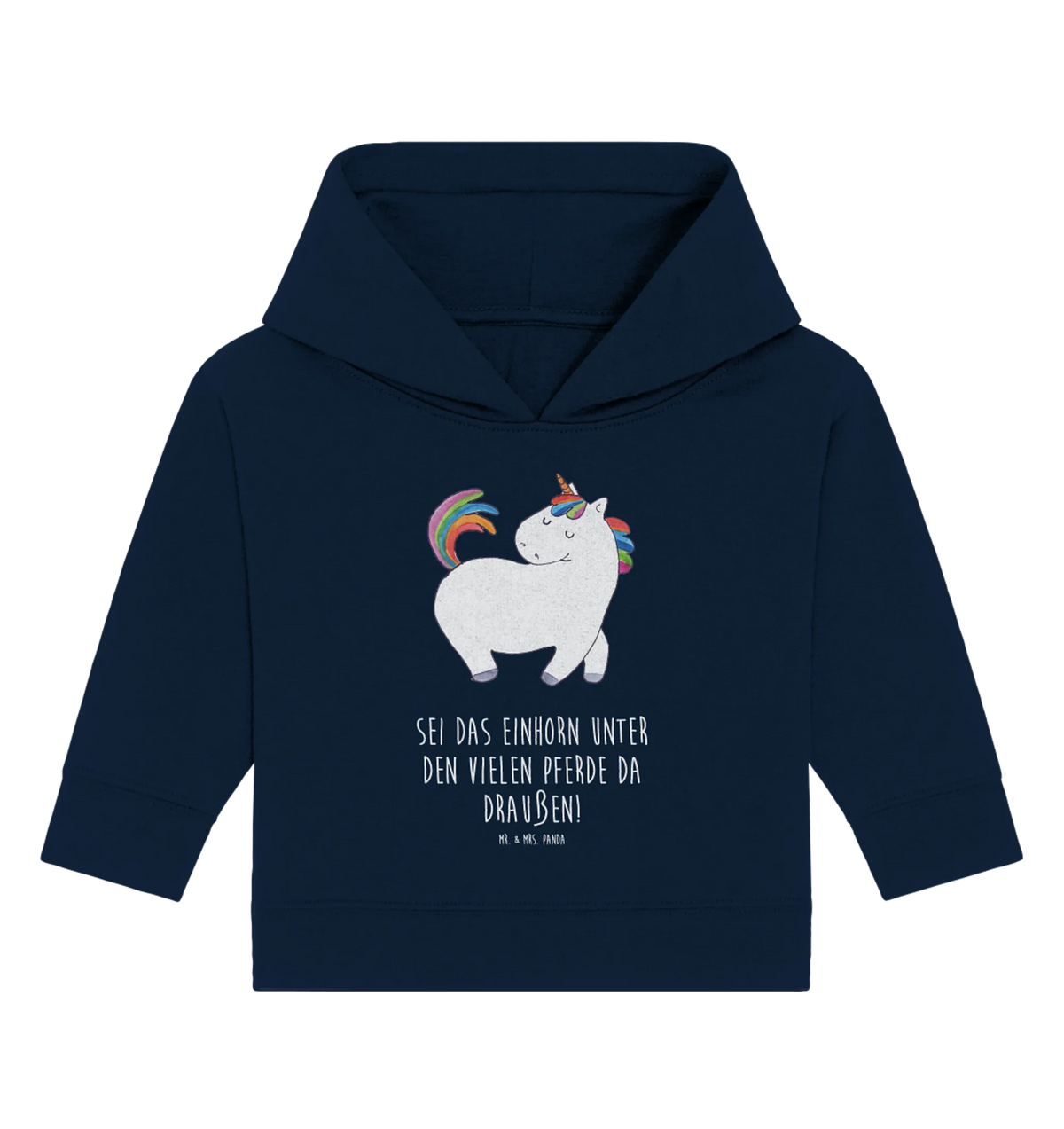 Organic Baby Hoodie Einhorn Stolzieren Baby Kapuzenshirt, Baby Kapuzensweatshirt, Baby Hoodie, Unicorn, Einhörner, Einhorn, Einhorn Deko, Geschenk, Reiten, Reiter, Stolz, Bunt, Pferd, Anders, Freundin