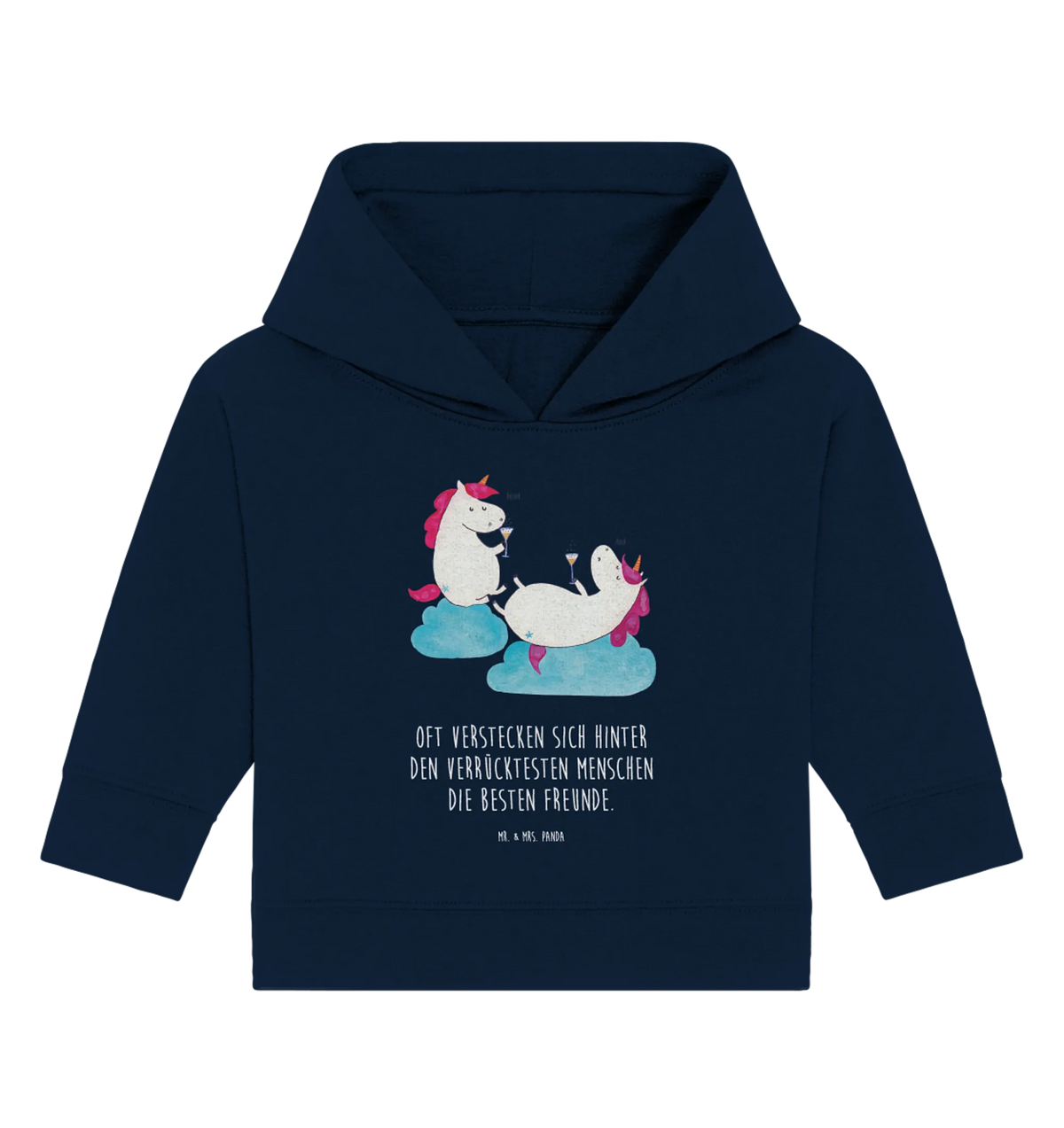 Organic Baby Hoodie Einhorn Sekt Baby Hoodie, Baby Kapuzensweatshirt, Baby Kapuzenshirt, Unicorn, Einhörner, Einhorn, Einhorn Deko, Korken, Sekt, Spaß, Freundin, BFF, Party, Anstoßen, Beste, Mädelsabend, Freundinnen