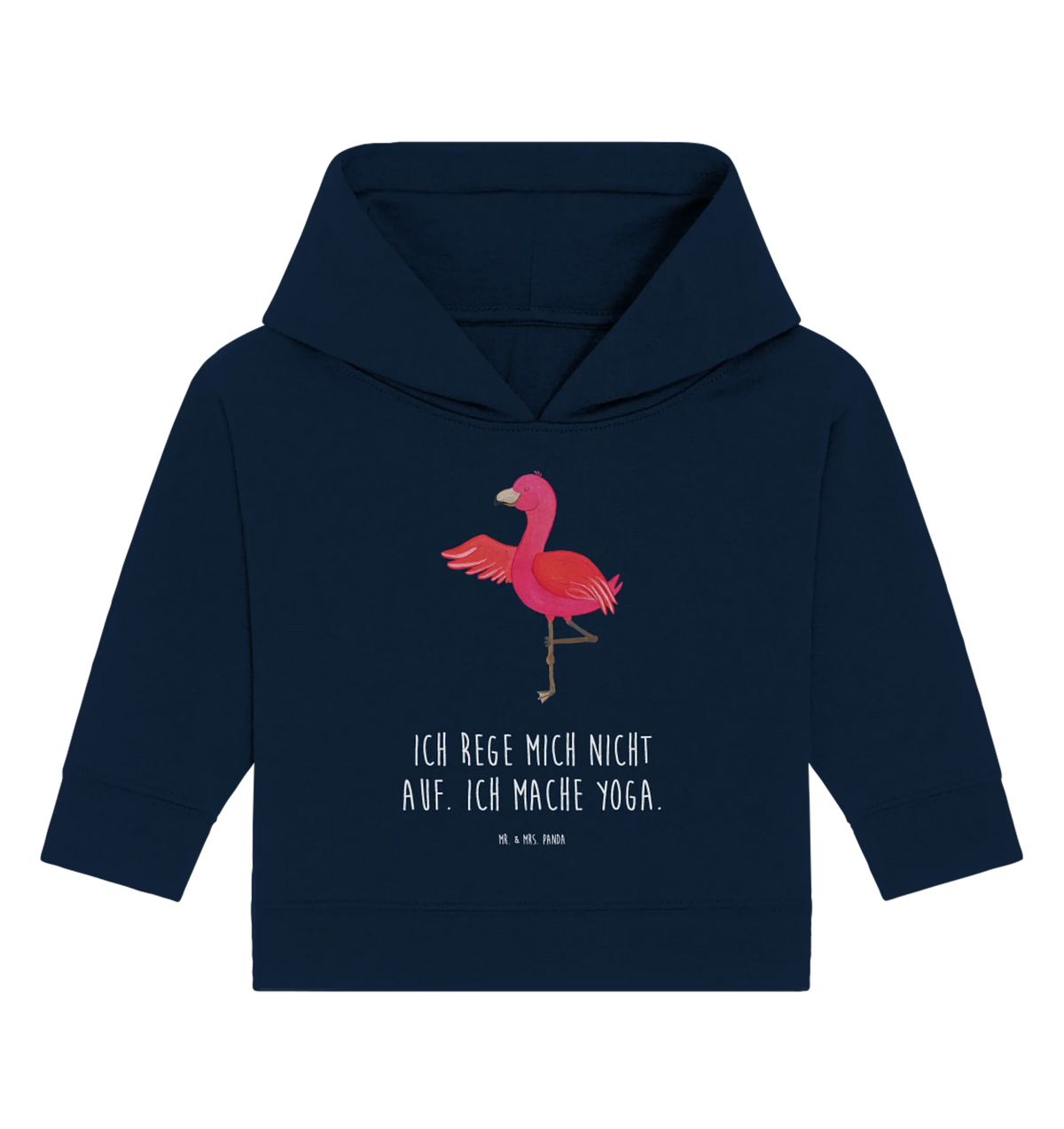 Organic Baby Hoodie Flamingo Yoga Baby Kapuzensweatshirt, Baby Kapuzenshirt, Baby Hoodie, Flamingo, Vogel, Yoga, Achtsamkeit, Tiefenentspannung, Aufregen, Ärger, Namaste, Yoga-Übung, Entspannung