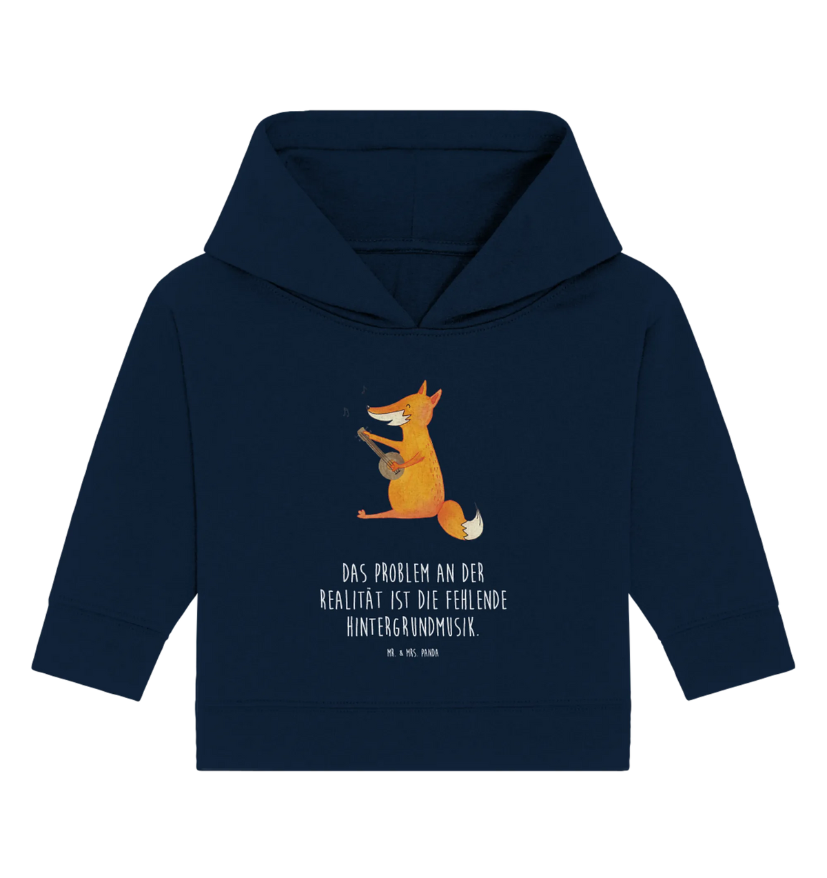 Organic Baby Hoodie Fuchs Gitarre Baby Kapuzensweatshirt, Baby Hoodie, Baby Kapuzenshirt, Fuchs, Füchse, Sänger, Musikerin, Sängerin, Musik Spruch, Geschenk Musiker, Gitarre