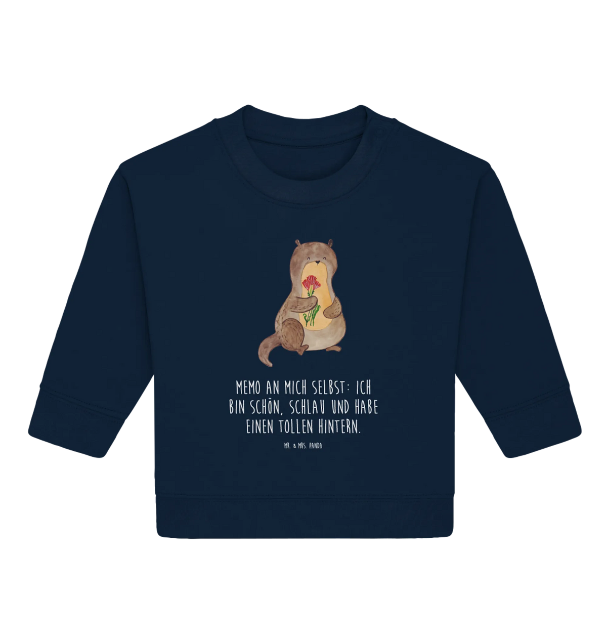 Organic Baby Pullover Otter Blumenstrauß Baby Bullover, Seeotter, Fischotter, Otter, Otter Seeotter See Otter
