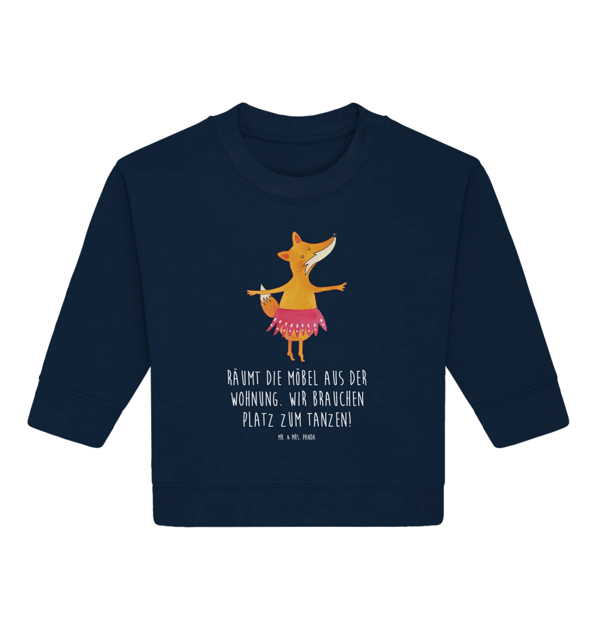 Organic Baby Pullover Fuchs Ballerina Baby Bullover, Fuchs, Party, Einladung, Geburtstag, Ballett, Tanzen, Füchse, Ballerina, Tänzerin, Fuchs Spruch, Füchsin