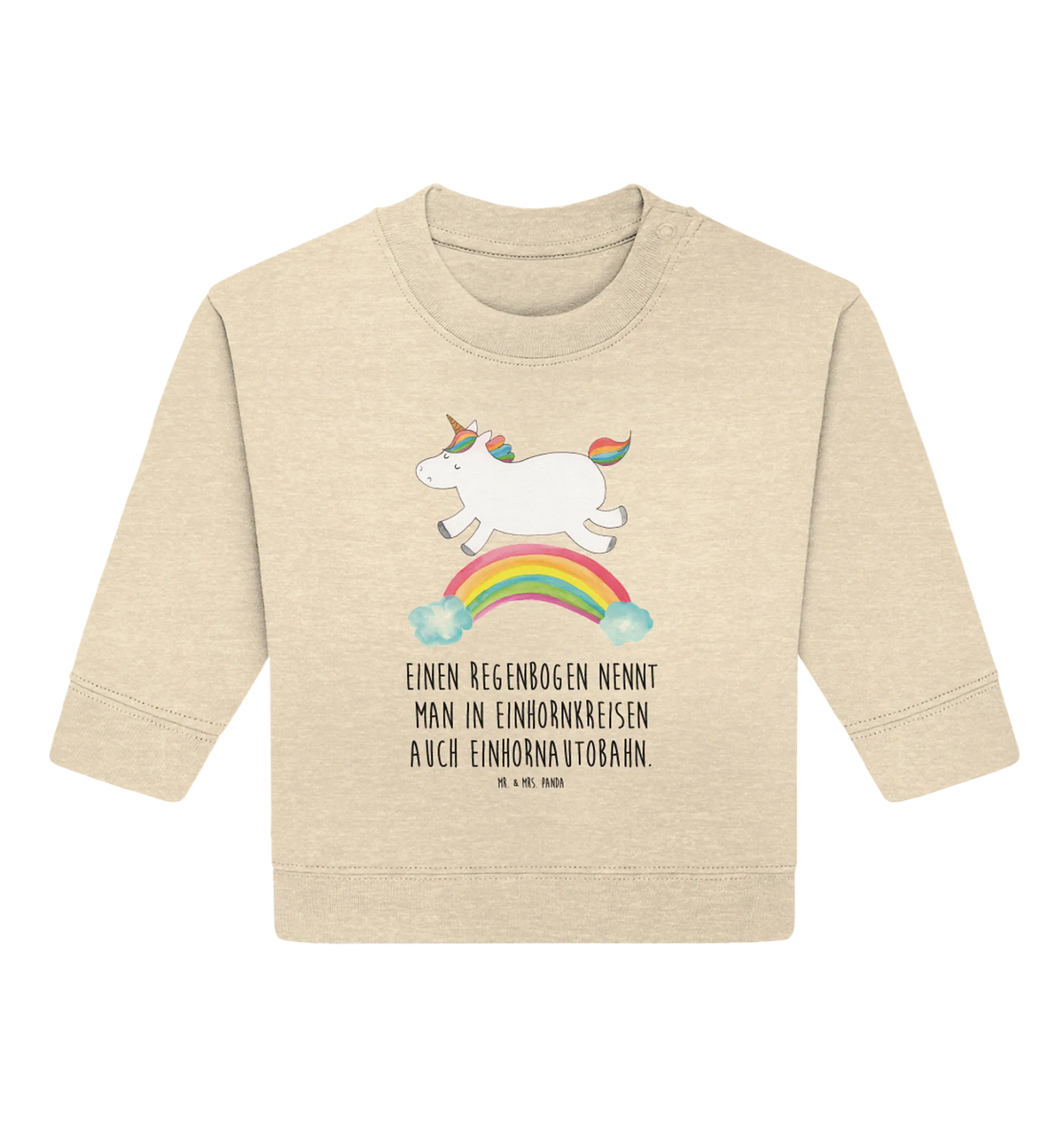 Organic Baby Pullover Einhorn Regenbogen Baby Bullover, Einhörner, Einhorn Deko, Einhorn, Unicorn, Einhornautobahn, Erwachsenwerden, Regenbogen, Glitzer, Einhornpower