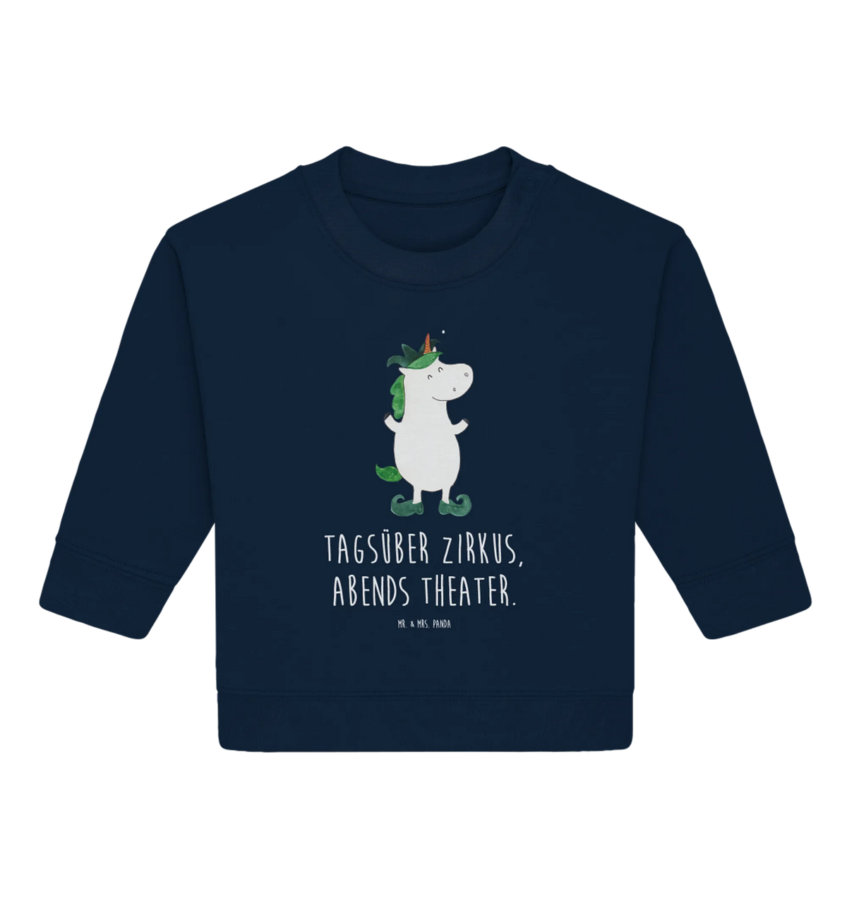 Organic Baby Pullover Einhorn Joker Baby Bullover, Einhörner, Einhorn Deko, Einhorn, Unicorn, Hofnarr, Mittelalter, Gaukler, Kasper