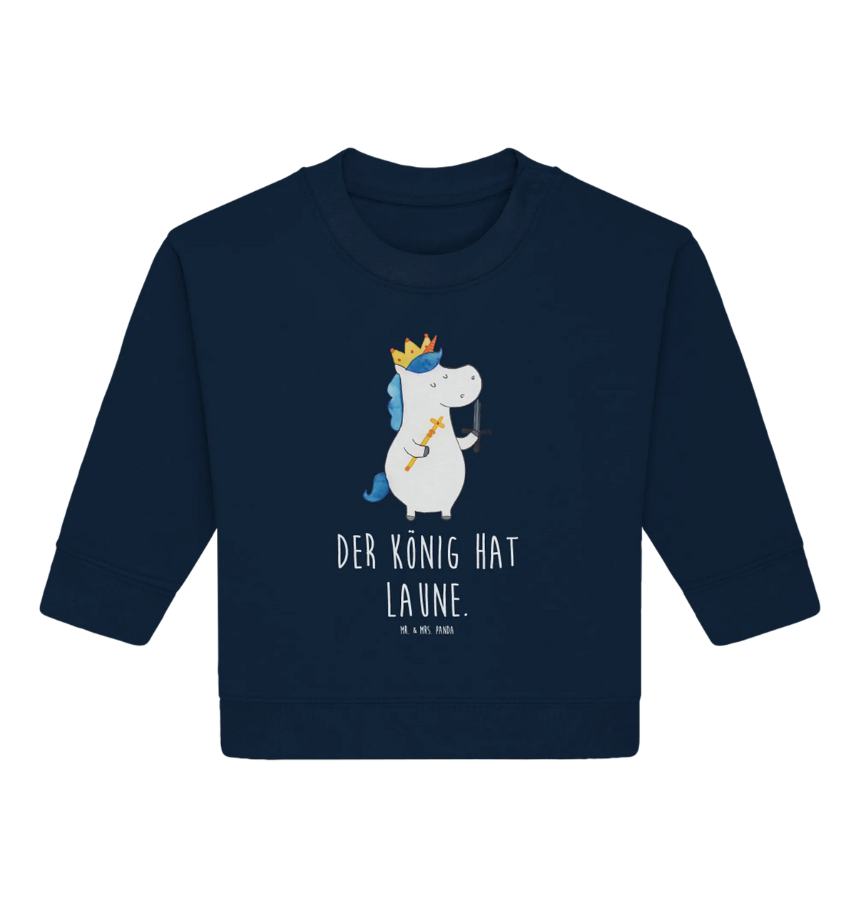 Organic Baby Pullover Einhorn König mit Schwert Baby Bullover, Einhörner, Einhorn Deko, Einhorn, Unicorn, König, Mittelalter, Ritter