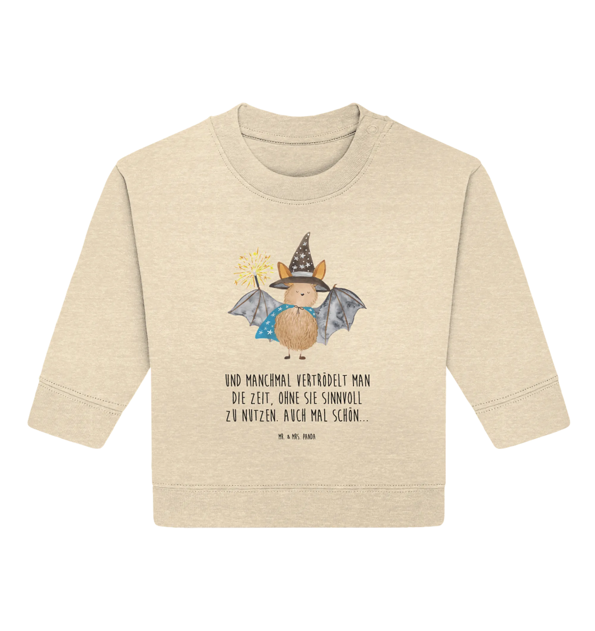 Organic Baby Pullover Fledermaus Zauberer Baby Bullover, Tiere, Gute Laune, Tiermotive, Lustige Sprüche, Magier, Fledermäuse, Zauberer, Frauen, Reinsteigern, Fledermaus
