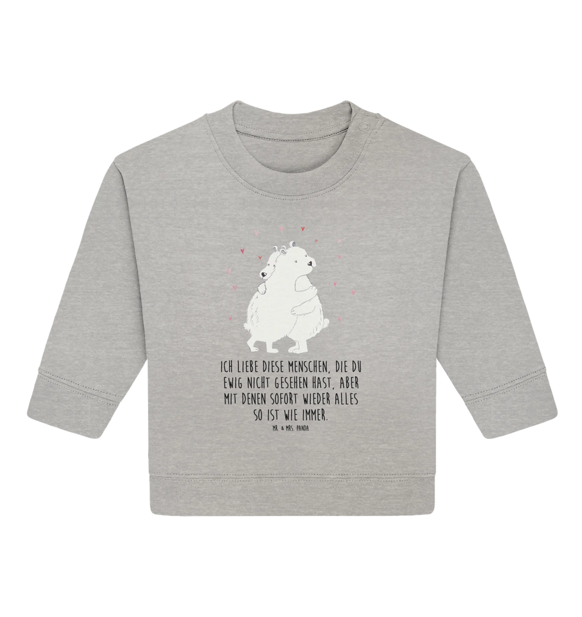 Organic Baby Pullover Eisbär Umarmen Baby Bullover, Tiere, Gute Laune, Tiermotive, Lustige Sprüche