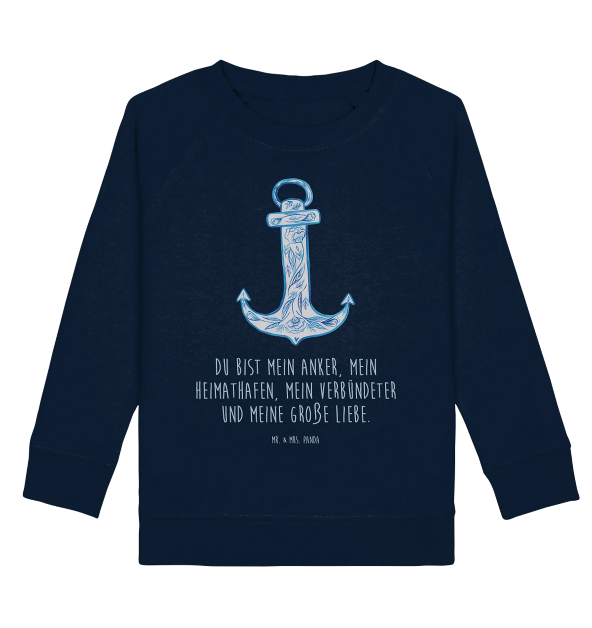 Organic Kinder Pullover Anker Blau Kinder Sweatshirt, Kinder Pullover, Tiermotive, Lustige Sprüche, Tiere, Gute Laune