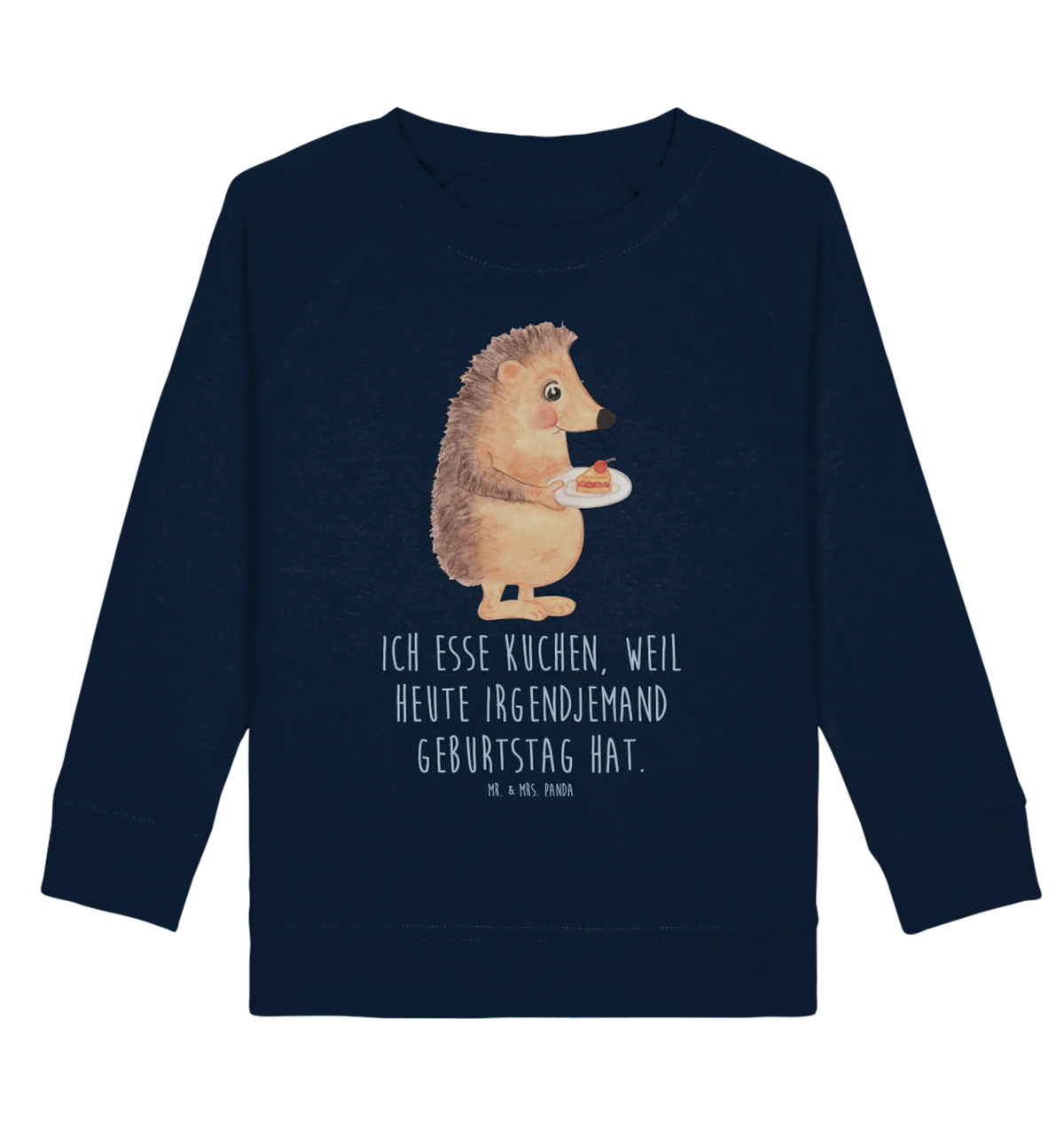 Organic Kinder Pullover Igel Kuchenstück Kinder Sweatshirt, Kinder Pullover, Tiermotive, Lustige Sprüche, Tiere, Gute Laune, Geburtstagskuchen, Kuchen, Backen Geschenk, Einladung Party, Essen Spruch, Torte, Kuchen Backen, Igel