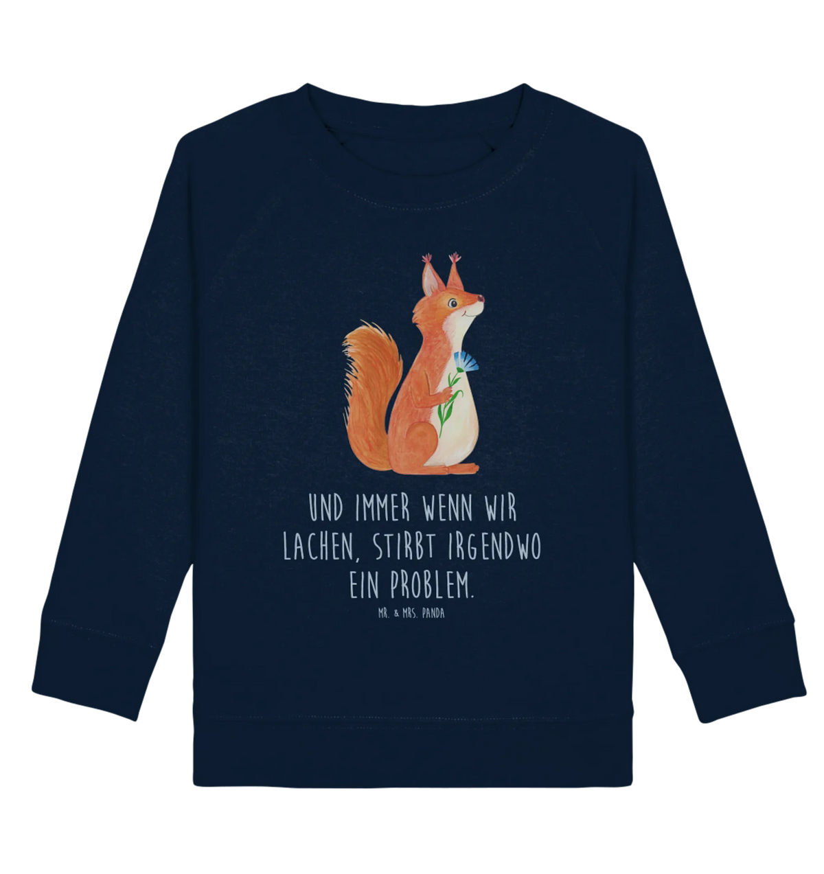 Organic Kinder Pullover Eichhörnchen Blume Kinder Pullover, Kinder Sweatshirt, Tiermotive, Lustige Sprüche, Tiere, Gute Laune, Motivation Sprüche, Eichhörnchen, Spruch Positiv, Spaß, Lachen, Motivation Bilder, Eichhorn, Spruch Deko, glücklich Spruch