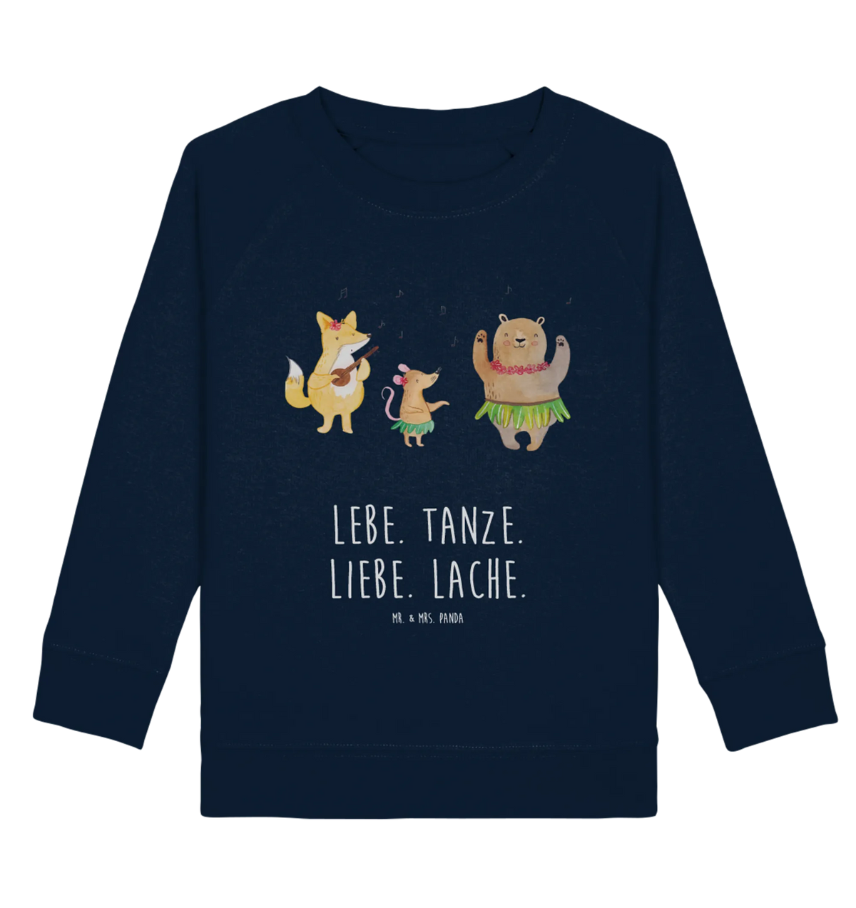 Organic Kinder Pullover Waldtiere Aloha Kinder Pullover, Kinder Sweatshirt, Tiermotive, Lustige Sprüche, Tiere, Gute Laune, Lachen, Aloha, Leben, Wald, Igel, Bär, Tanzen, Musik, Waldtiere, Hase