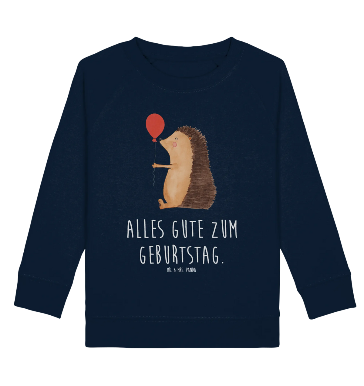 Organic Kinder Pullover Igel Luftballon Kinder Sweatshirt, Kinder Pullover, Tiermotive, Lustige Sprüche, Tiere, Gute Laune, Geburtstagskind, Herzlichen Glückwunsch, Ballon, Glückwunsch, Geburtstag, Igel, Happy Birthday