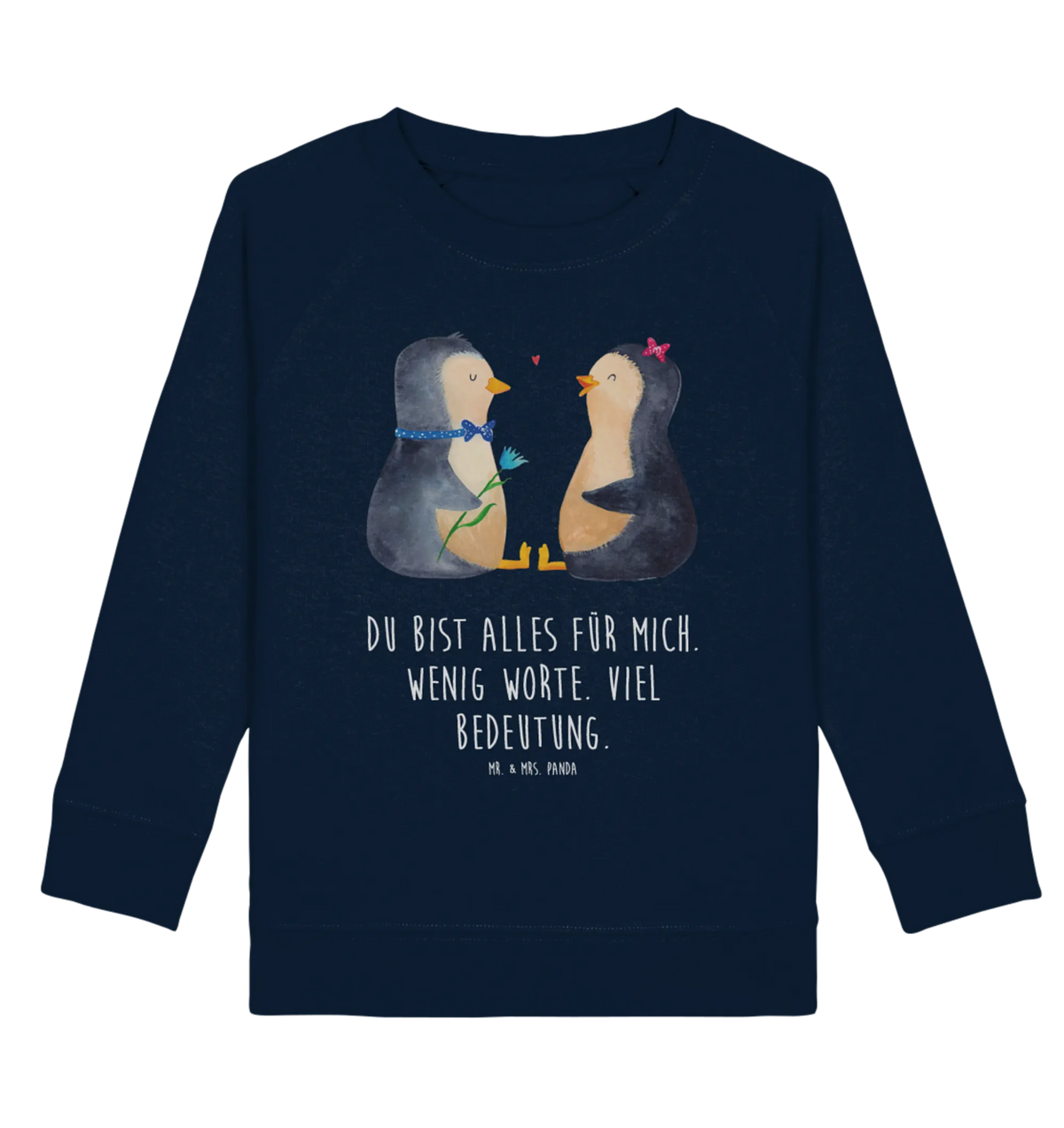 Organic Kinder Pullover Pinguin Pärchen Kinder Pullover, Kinder Sweatshirt, Pinguin, Liebesbeweis, Hochzeitsgeschenk, Traumpaar, Liebespaar, Große Liebe, Hochzeitstag, Jahrestag, Pinguine, Verlobung, Liebesgeschenk, Liebe, Hochzeit